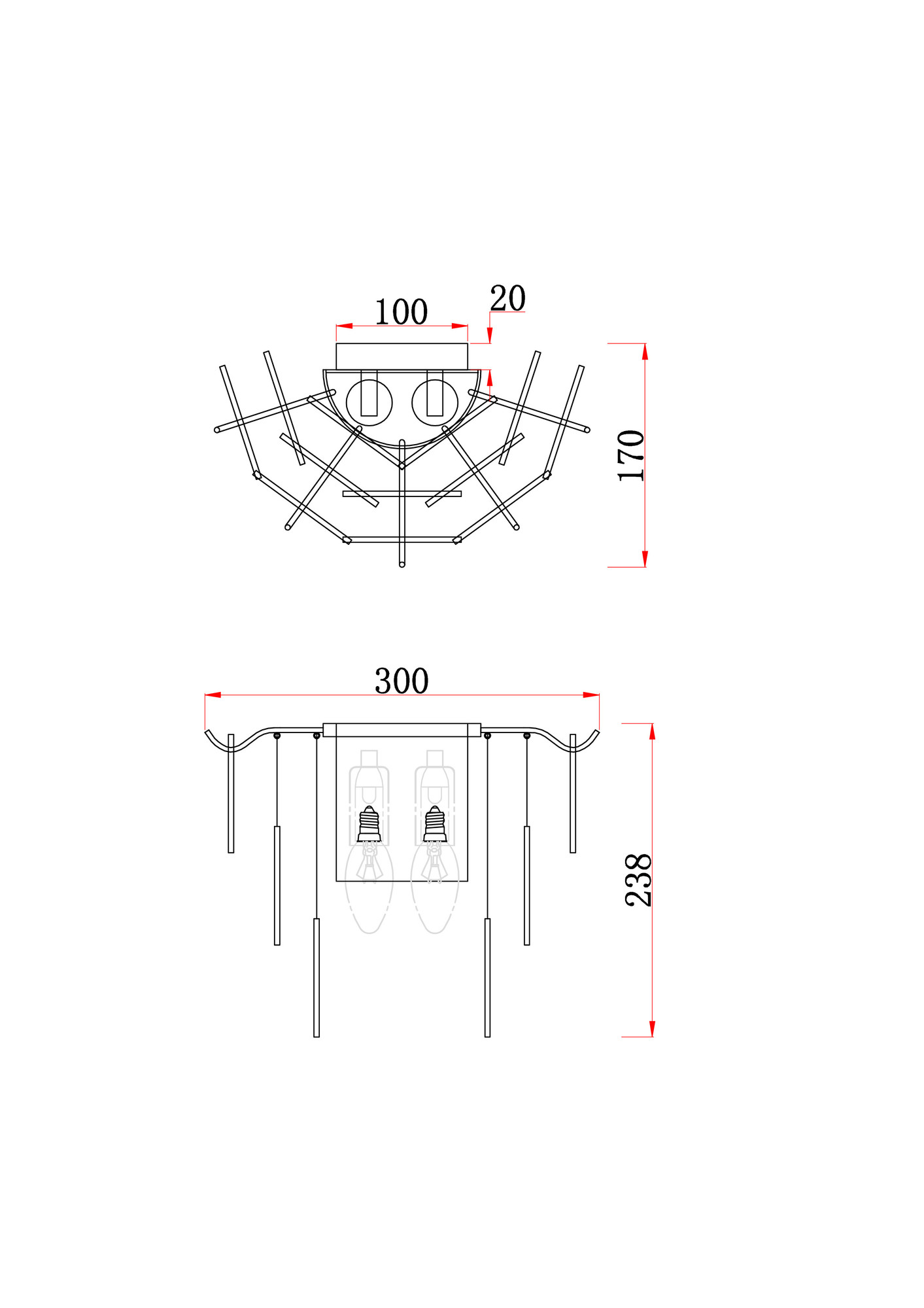 Дополнительная картинка Настенный светильник (бра) Freya FR5104WL-02N