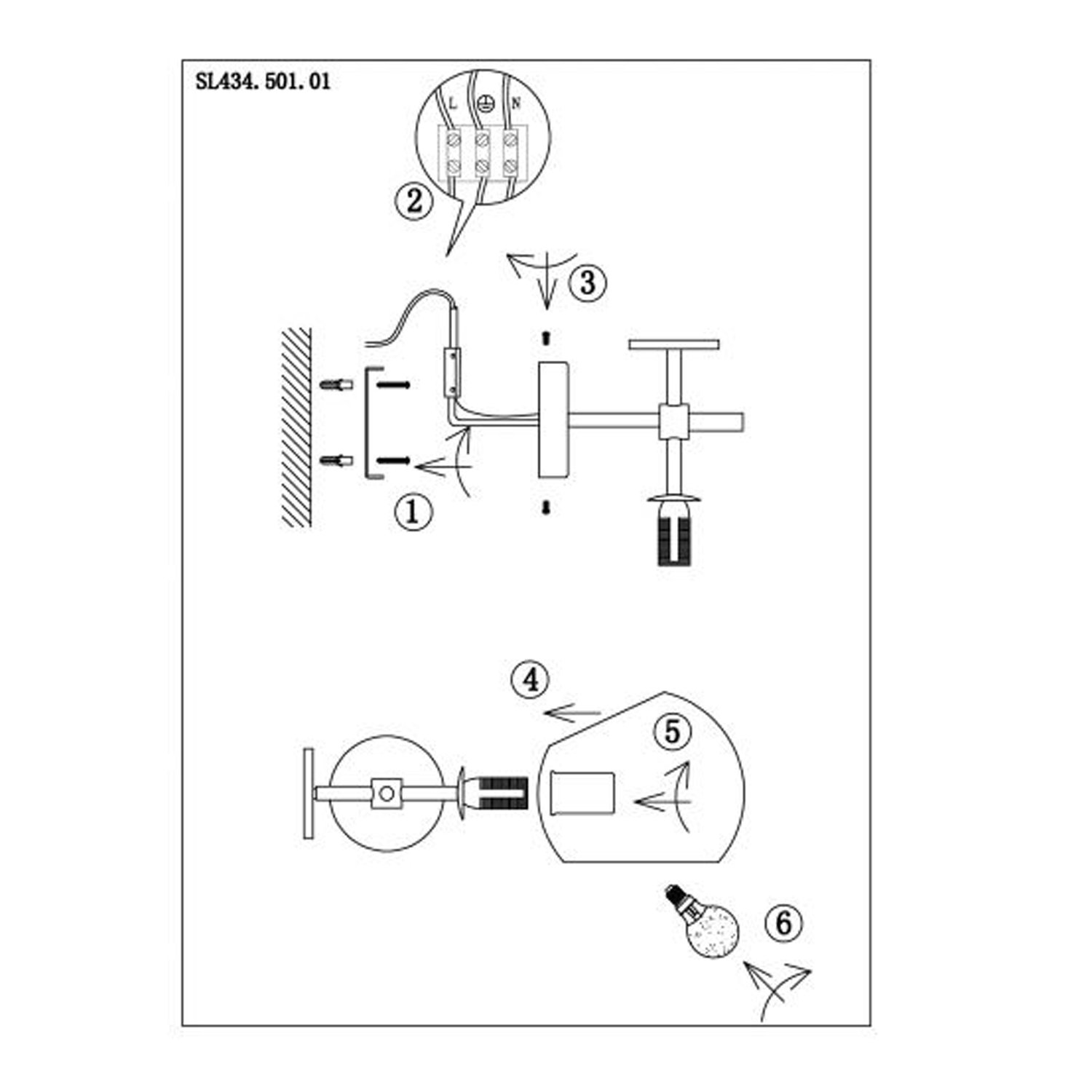 Дополнительная картинка Бра ST Luce Calmare SL434.501.01