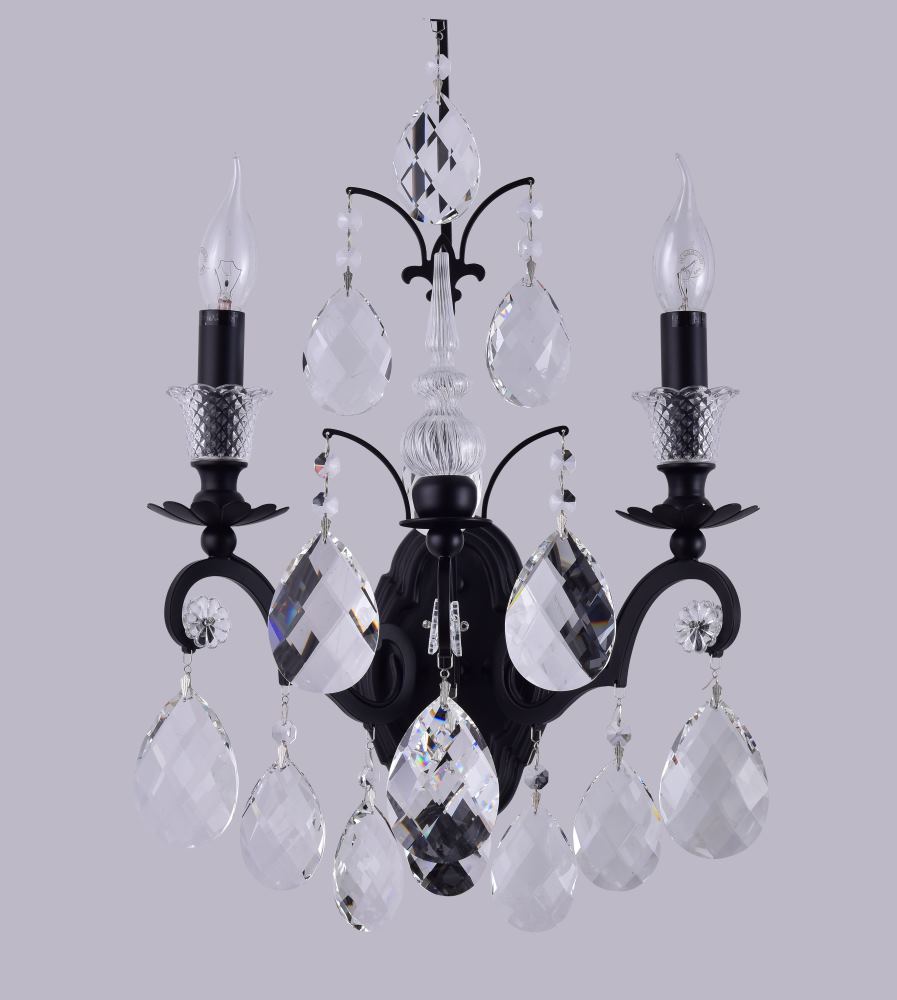 Бра Crystal Lux MAGNIFICO AP2 BLACK/TRANSPARENT Crystal Lux 2310/402