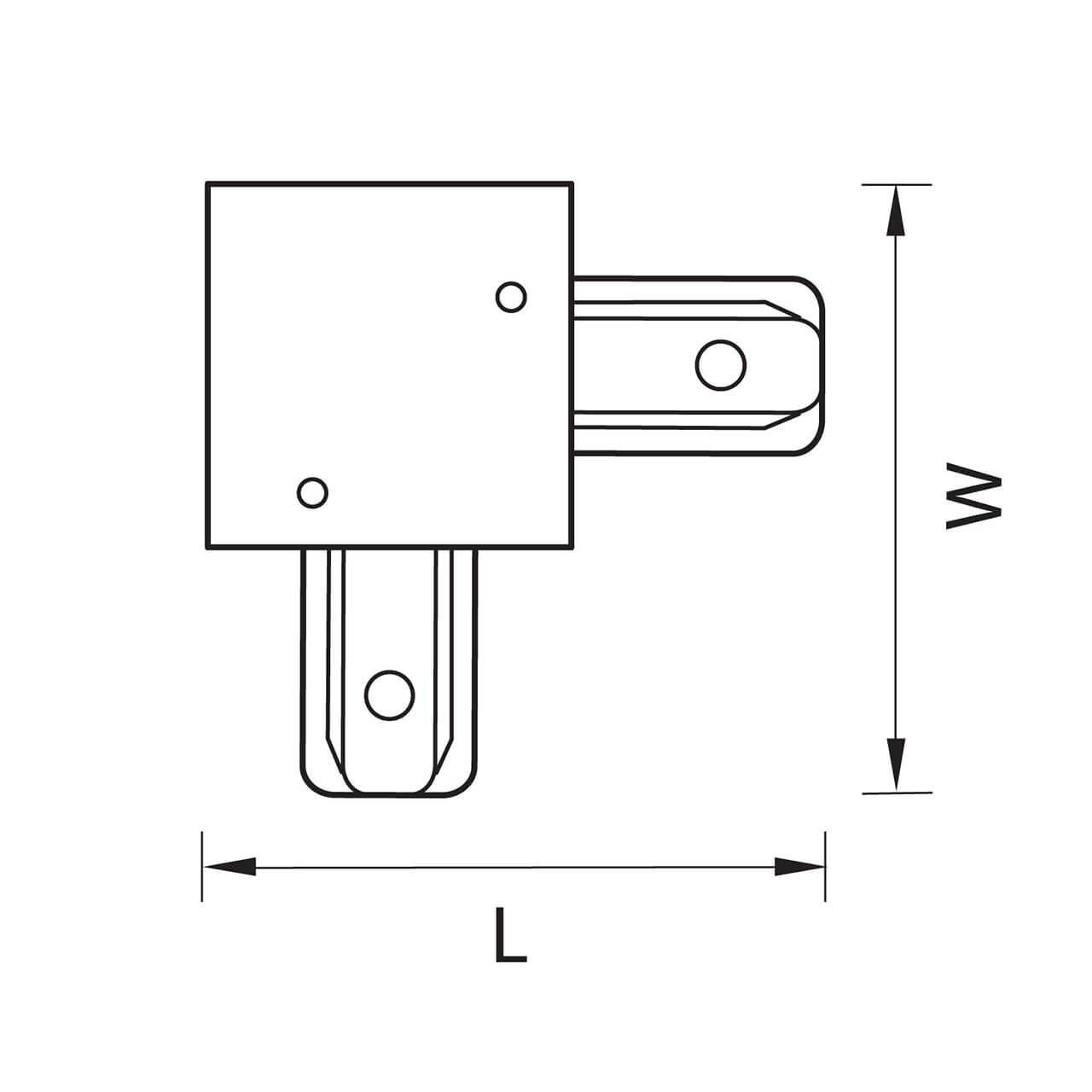 Дополнительная картинка Коннектор L-образный Lightstar Barra 501126