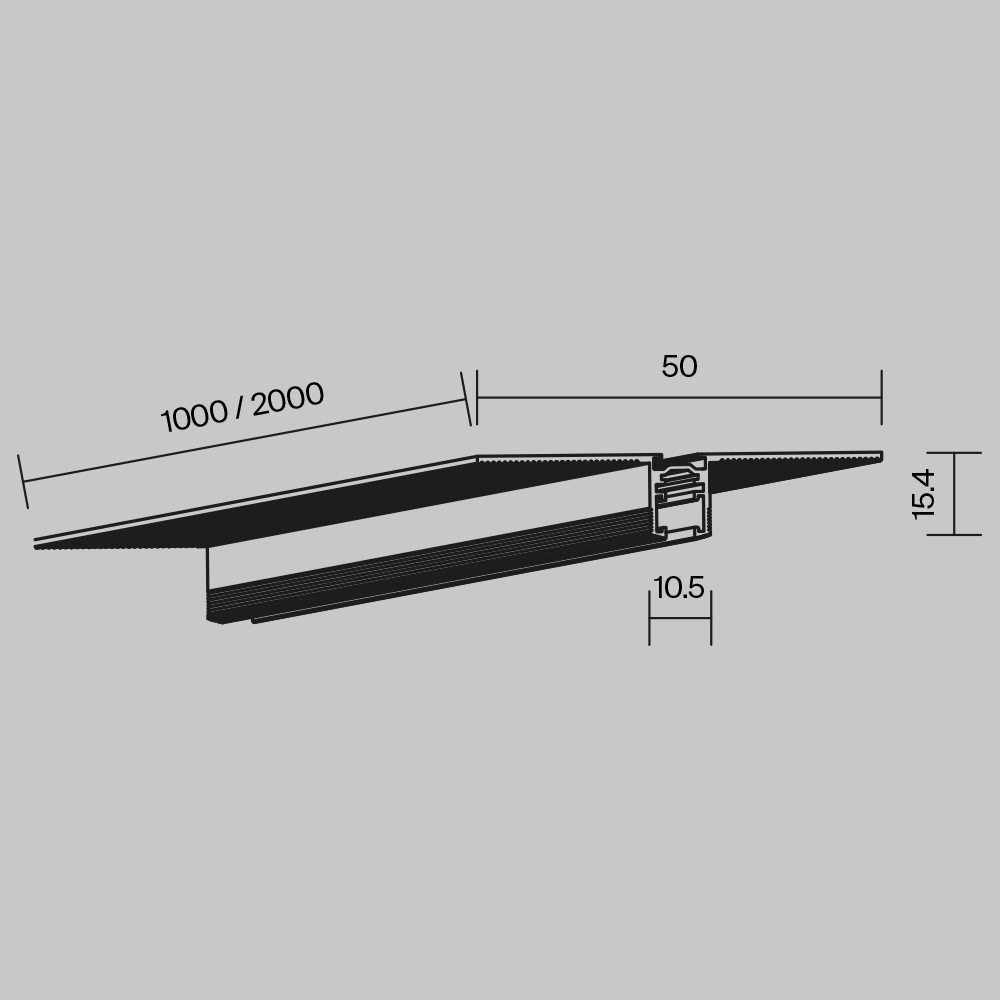 Дополнительная картинка Шинопровод встраиваемый Technical TRX184-122B