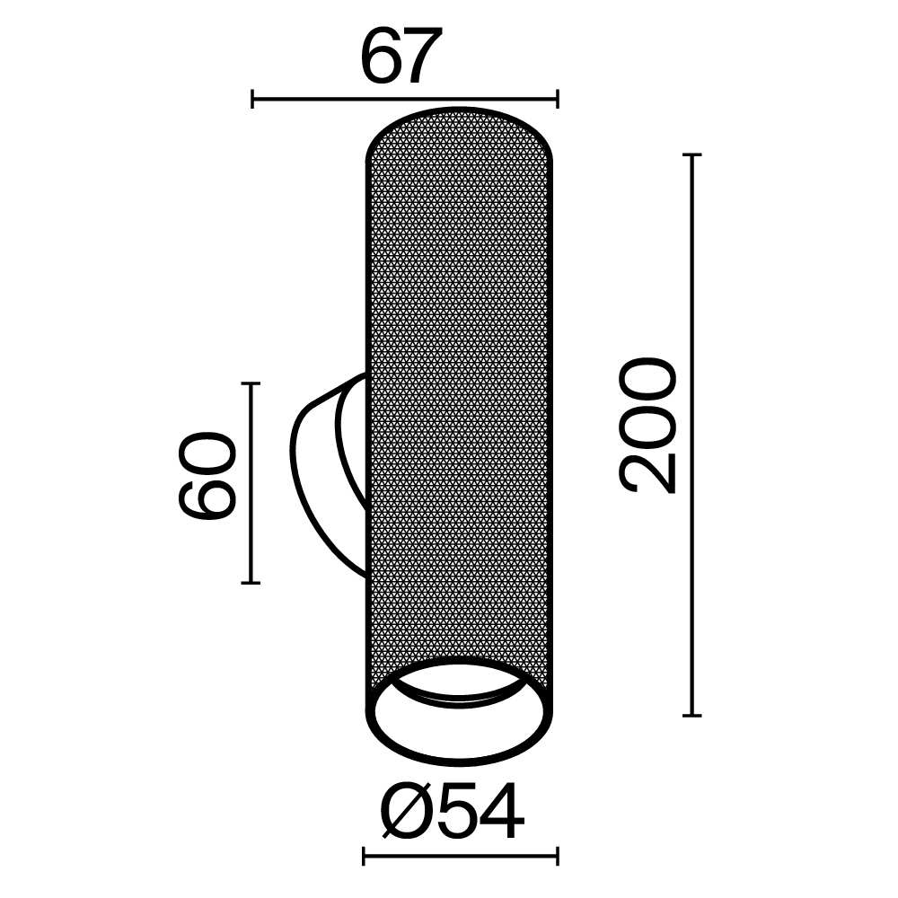 Дополнительная картинка Настенный светильник (бра) Technical C080WL-02-GU10-B