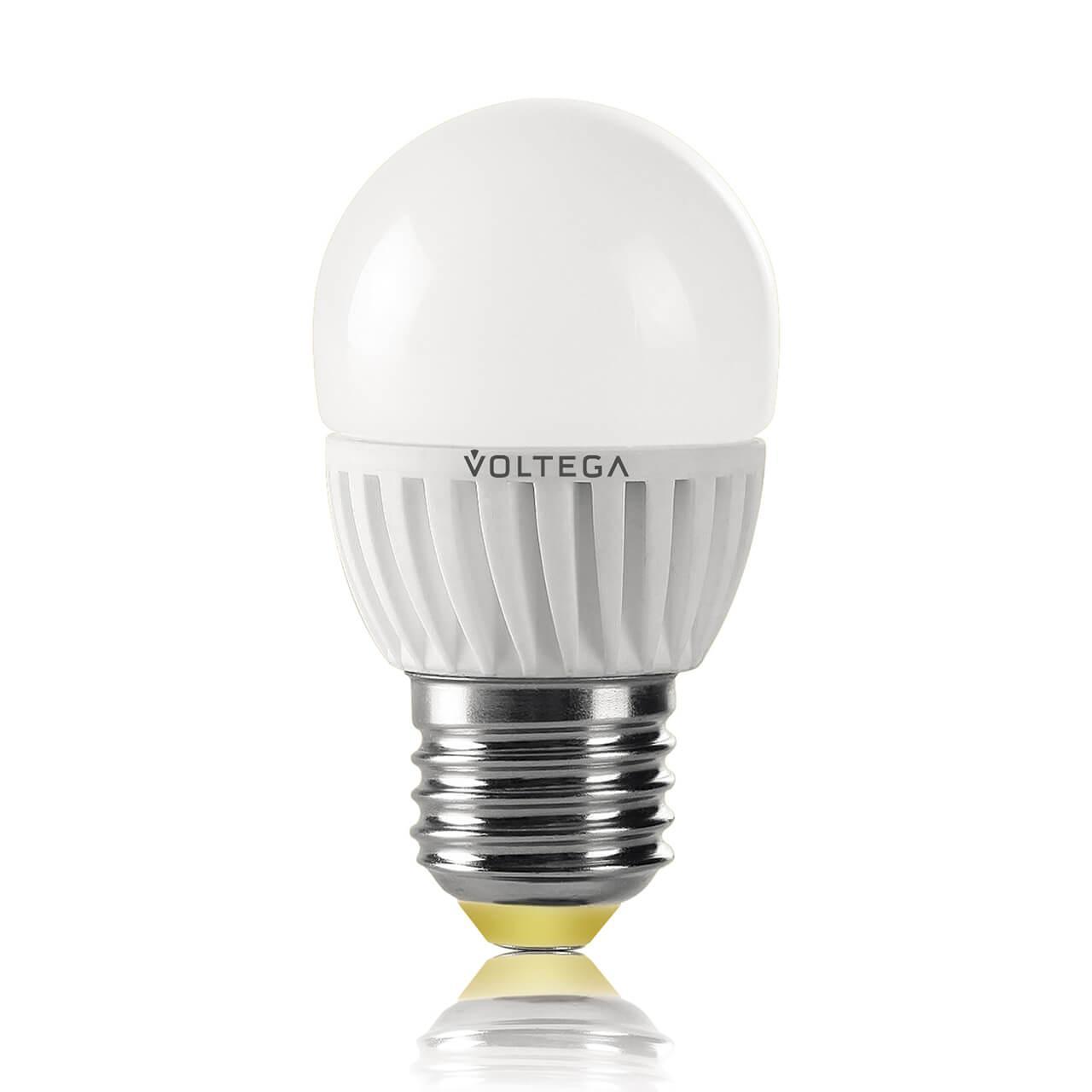 Картинка Лампа светодиодная Voltega E27 6.5W 4000К матовая VG1-G2E27cold6W 4696