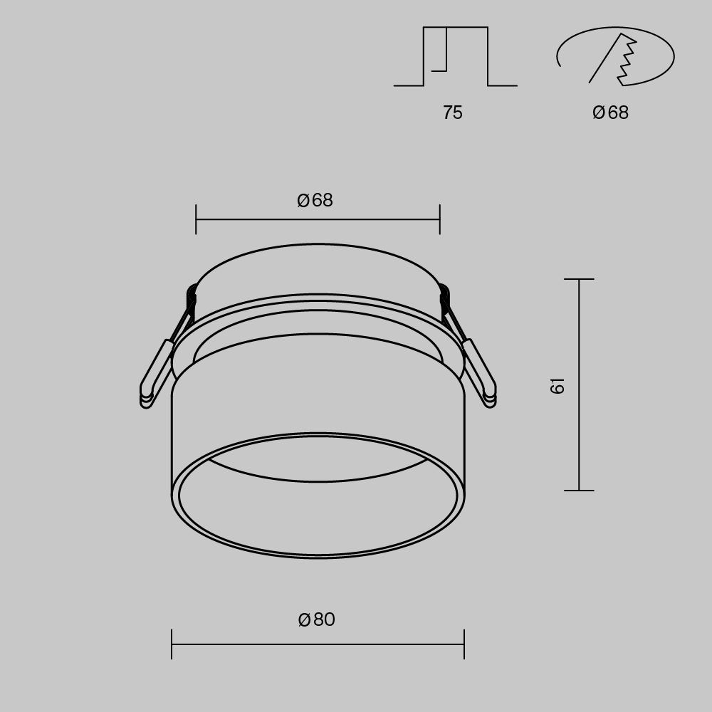 Дополнительная картинка Встраиваемый светильник Technical DL062-GU10-W