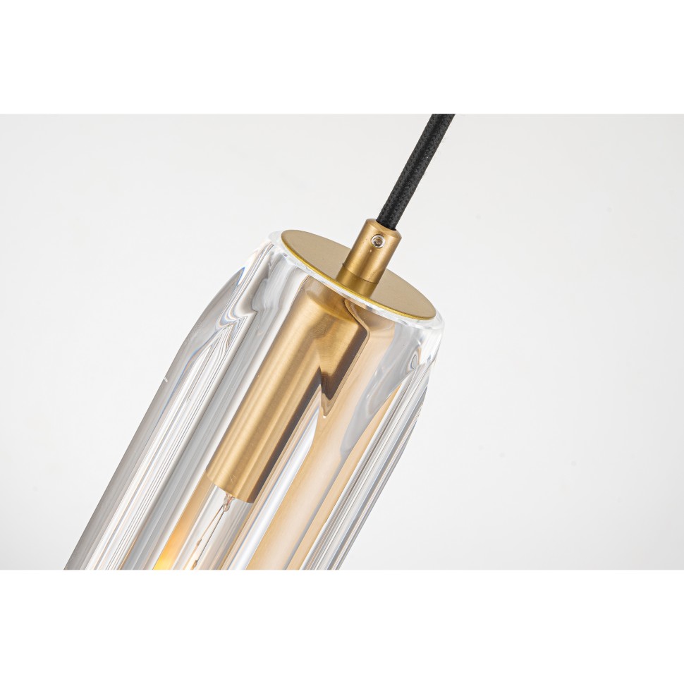 Картинка Светильник подвесной Belfast Gibson 6133-1 BR CL