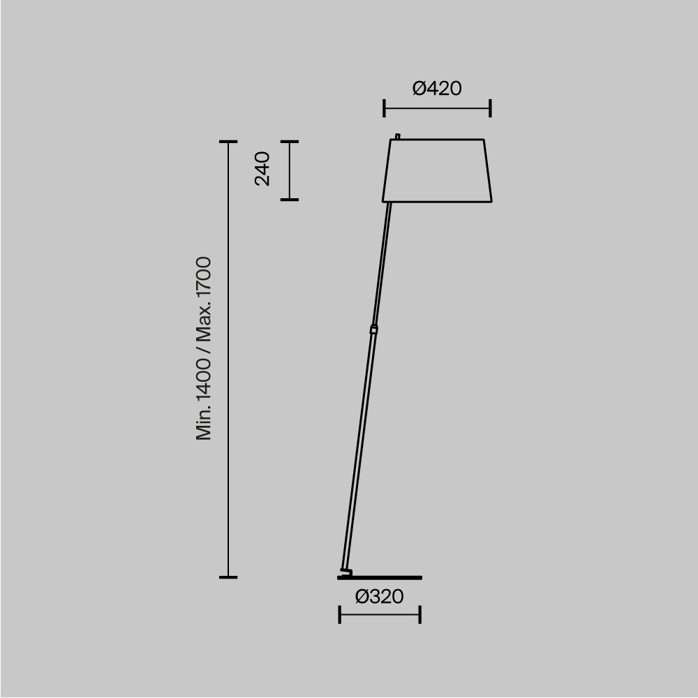 Картинка Торшер Maytoni Bergamo MOD613FL-01B