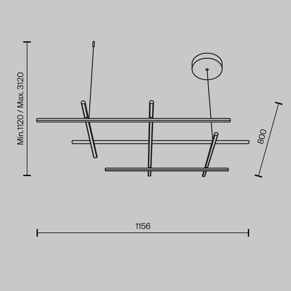 Дополнительная картинка Подвесной светильник Maytoni MOD278PL-L86G3K