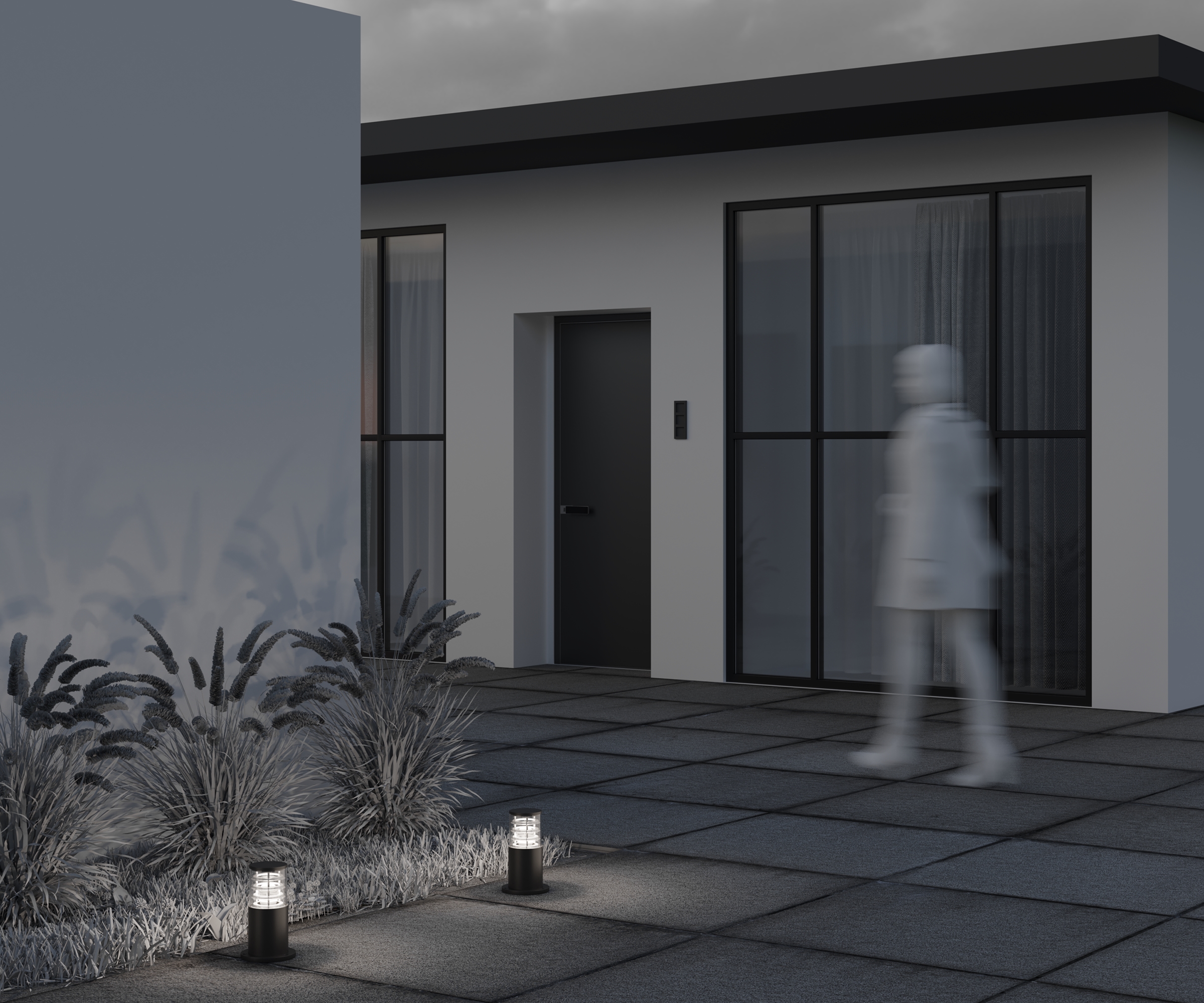 Дополнительная картинка Ландшафтный светильник Maytoni Bronx O576FL-01B1