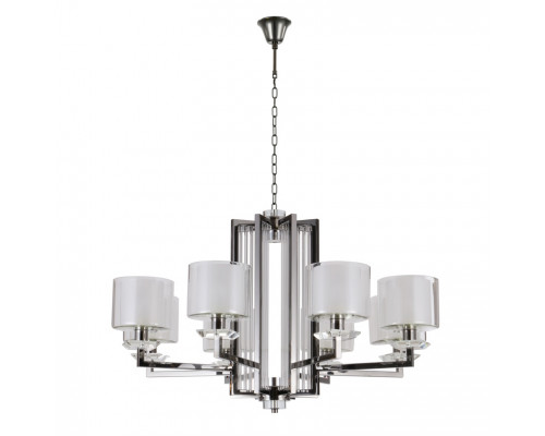 newport 4400 4408+1/c black glossy , люстра, black glossy clear crystal clear glass d87*h53 cm e14 8*60w+ led 2*5w, доставка по Казахстану 