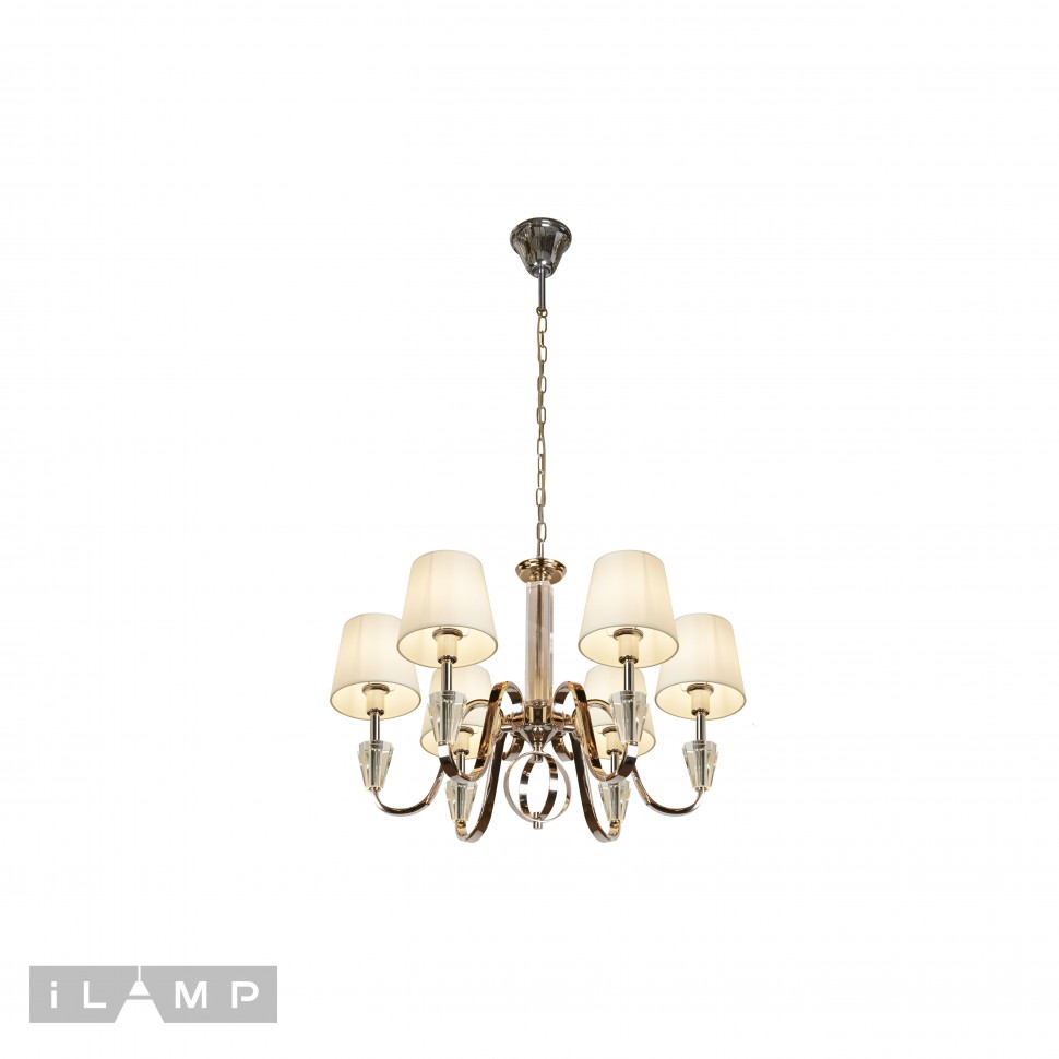Дополнительная картинка Подвесная люстра iLamp Alesti P2424-6 Nickel