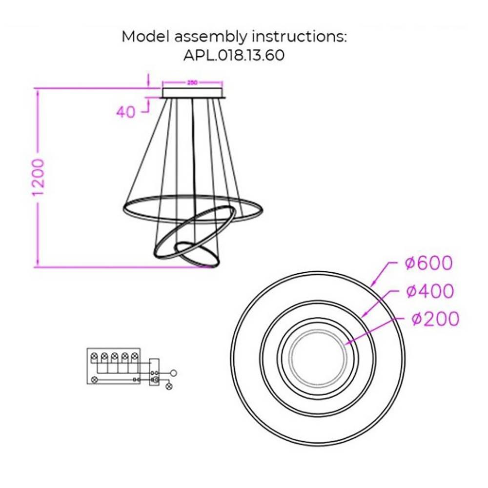 Картинка Подвесная светодиодная люстра Aployt Janina APL.018.13.60