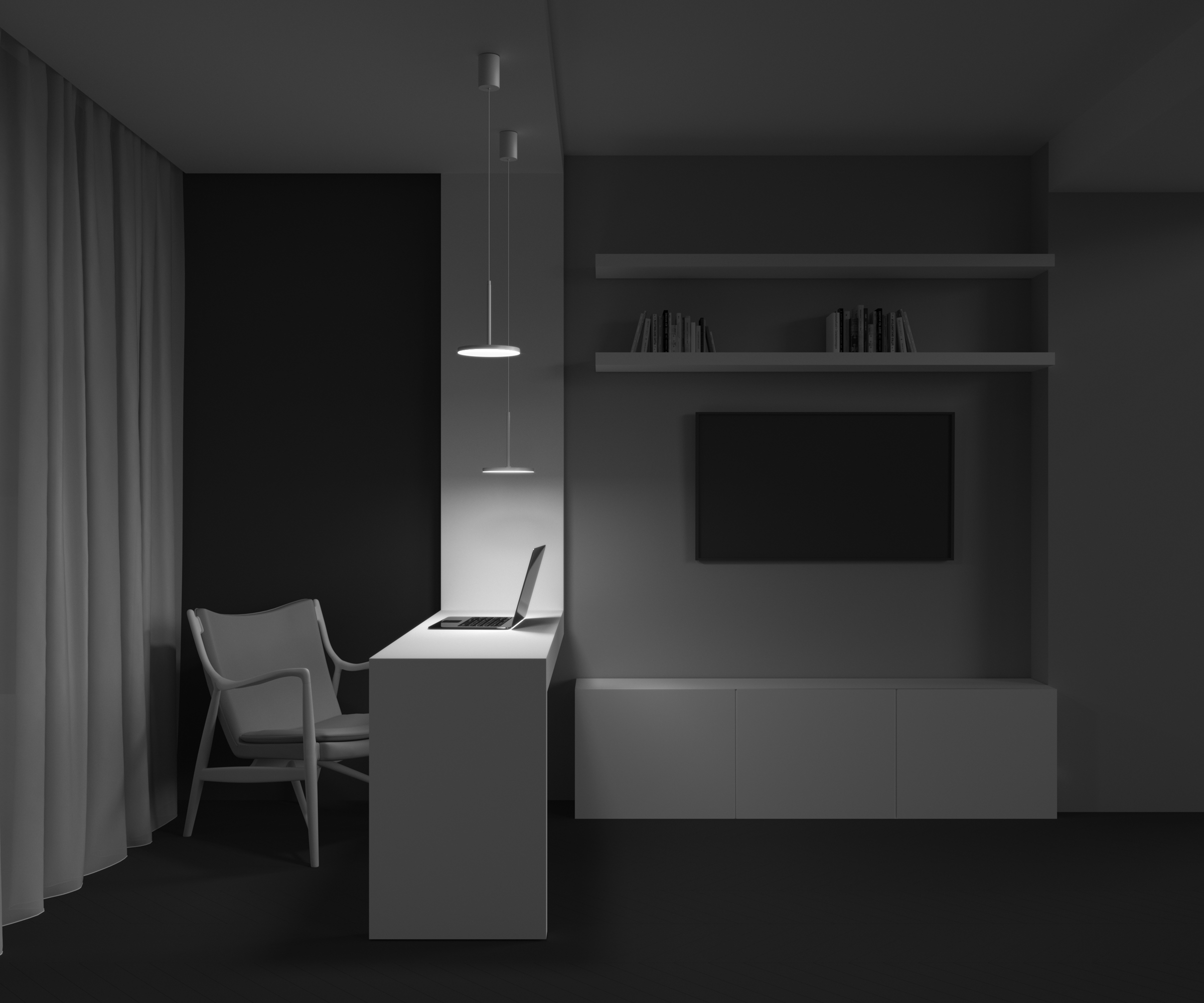 Картинка Подвесной светильник Technical P076PL-L12W3K-W