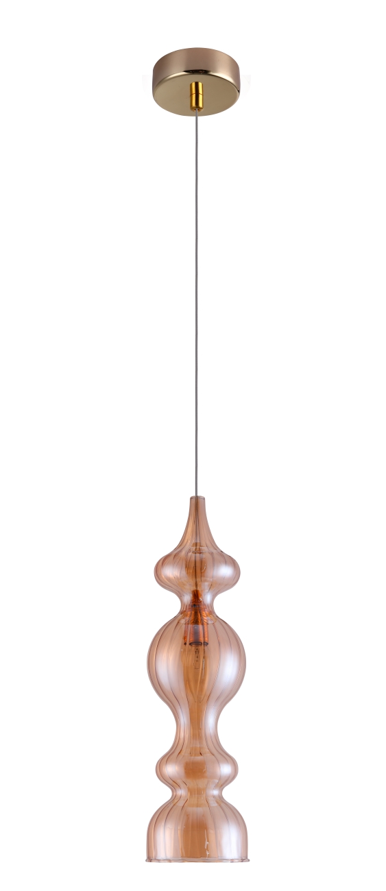 Картинка Светильник подвесной Crystal Lux IRIS SP1 A AMBER Crystal Lux 2070/201
