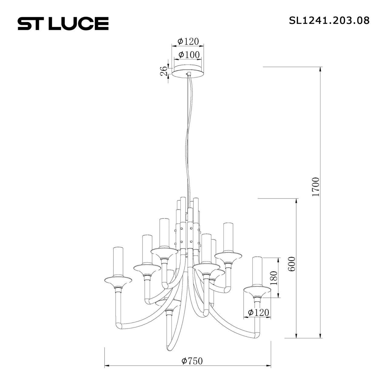 Дополнительная картинка SL1241.203.08 Люстра подвесная ST-Luce