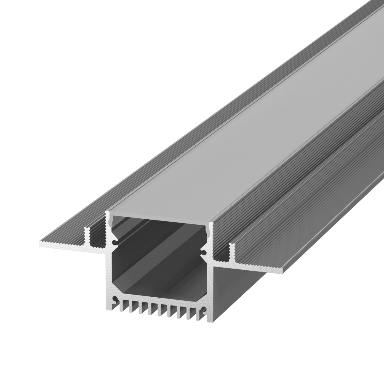 Картинка Встраиваемый в гипсокартон алюминиевый профиль LG35-R Алюминий 6060 T66, поликарбонат