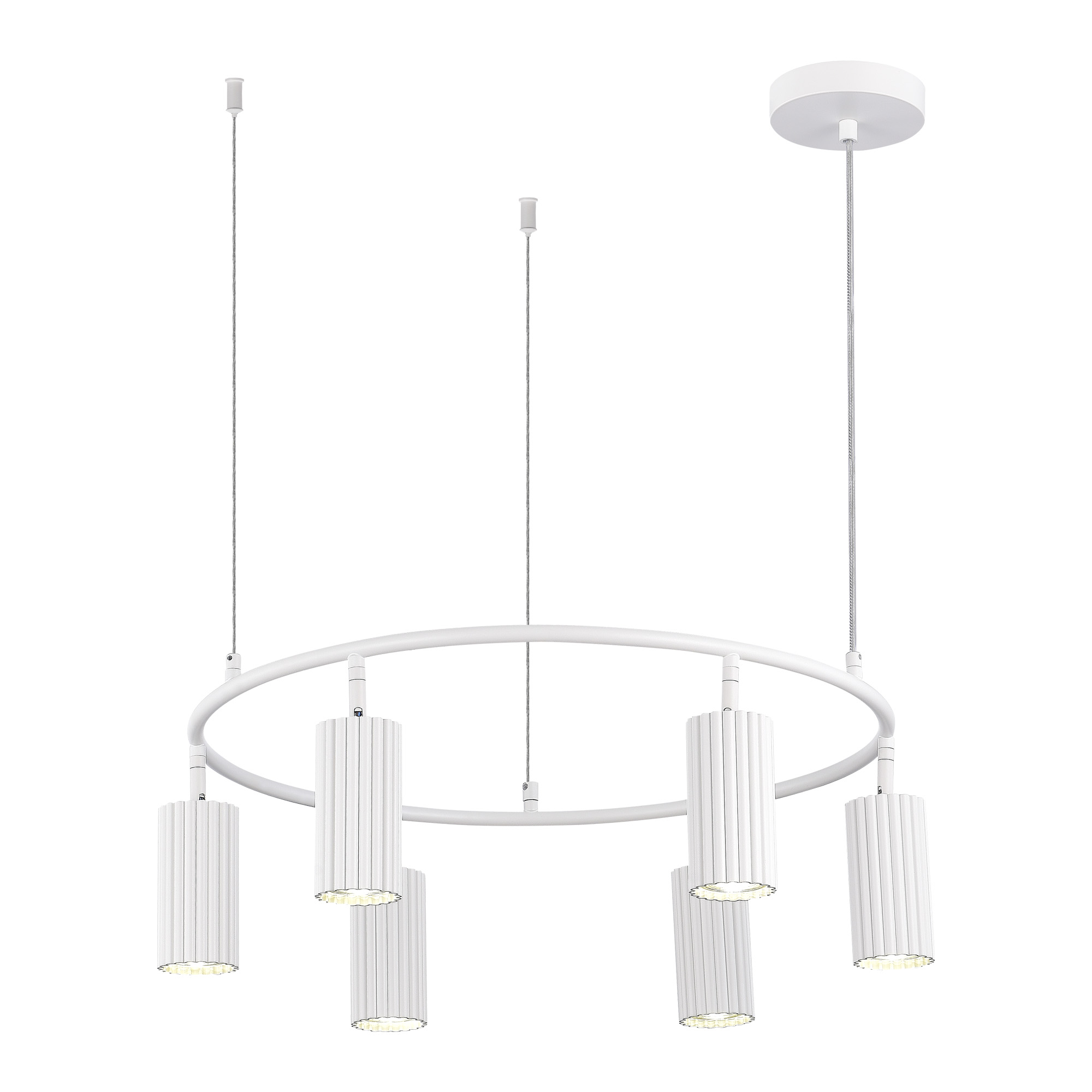 люстры sl1213.503.06 светильник подвесной st-luce белый/белый gu10 6*5w 4000k, доставка по Казахстану 
