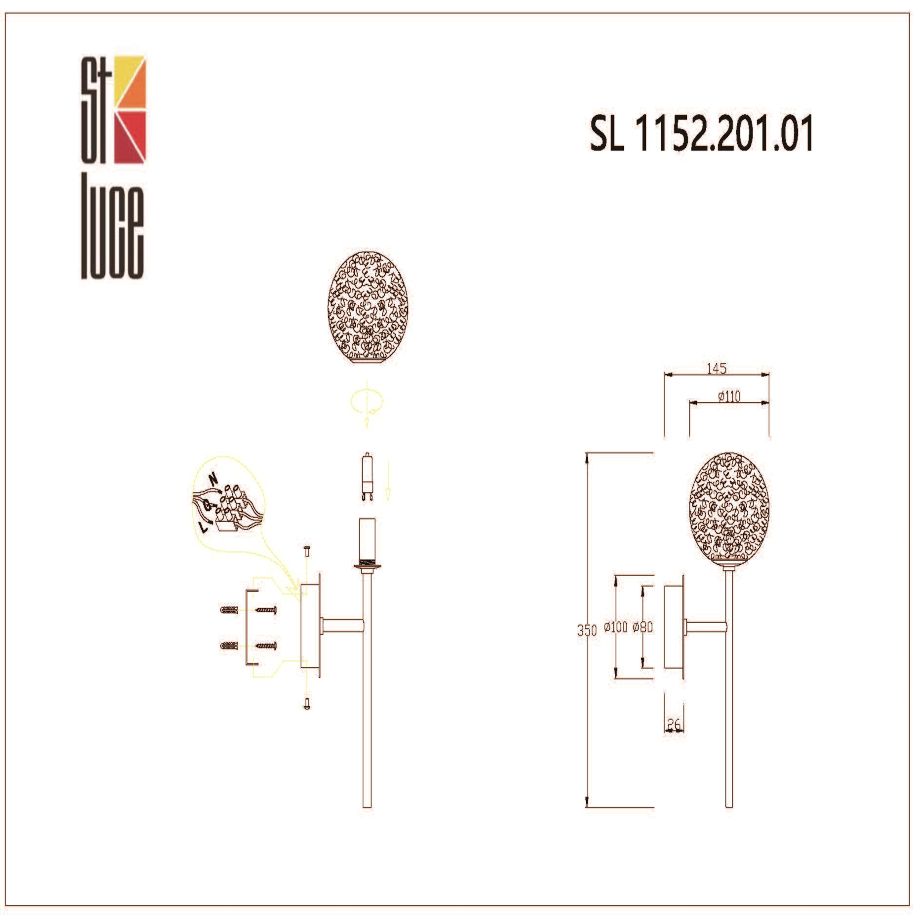 Дополнительная картинка Бра ST Luce Arcobalino SL1152.201.01