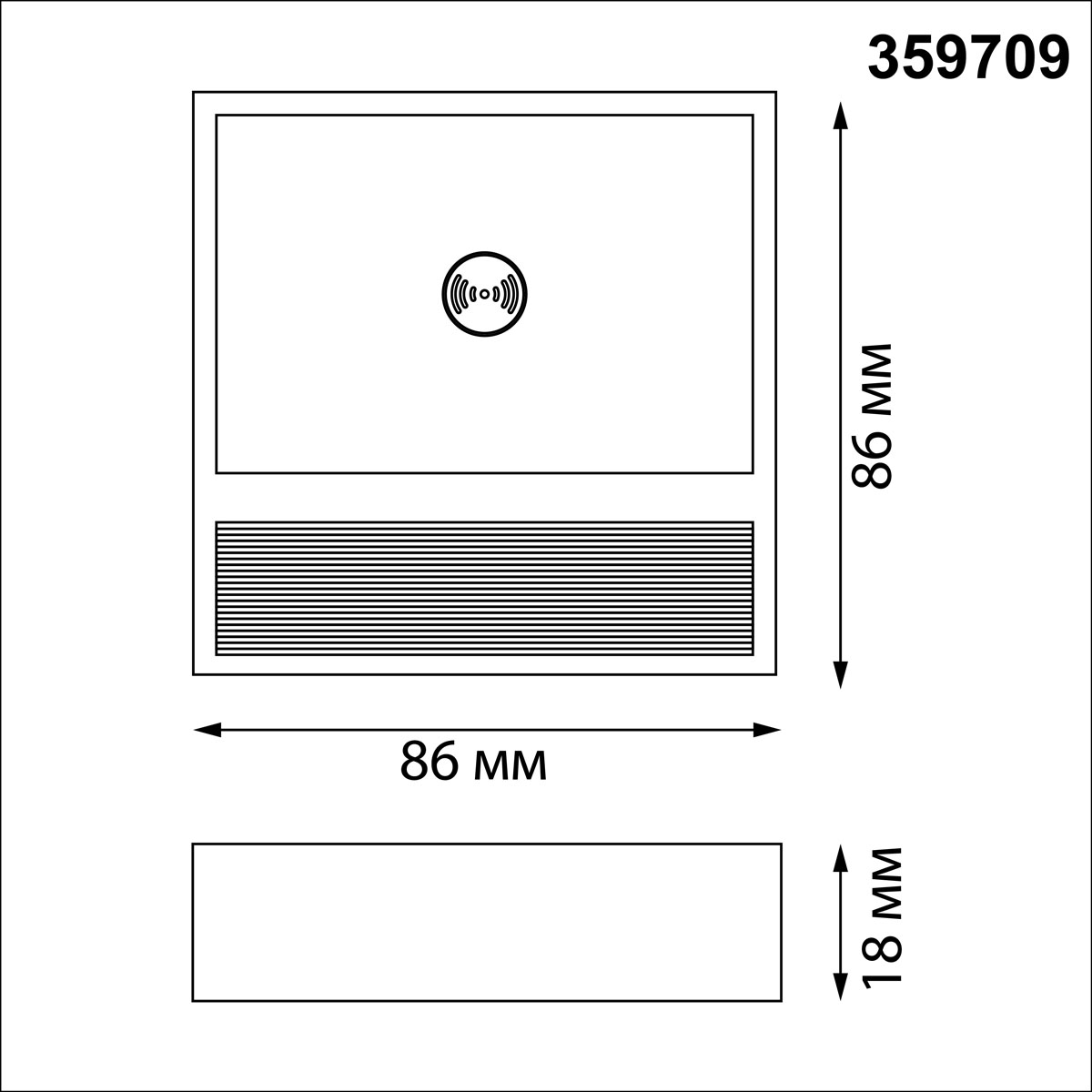 Картинка Светильник накладной сенсорный для лестниц Novotech 359709