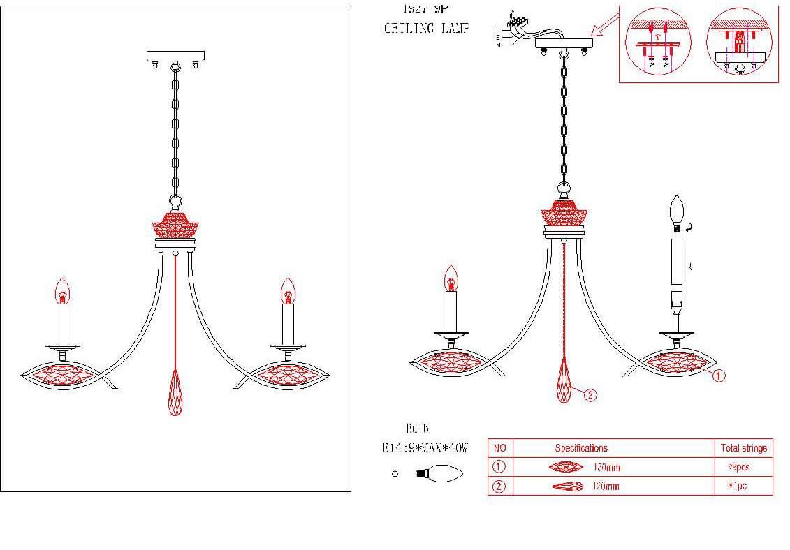 Картинка Подвесная люстра Favourite Tesoro 1927-9P