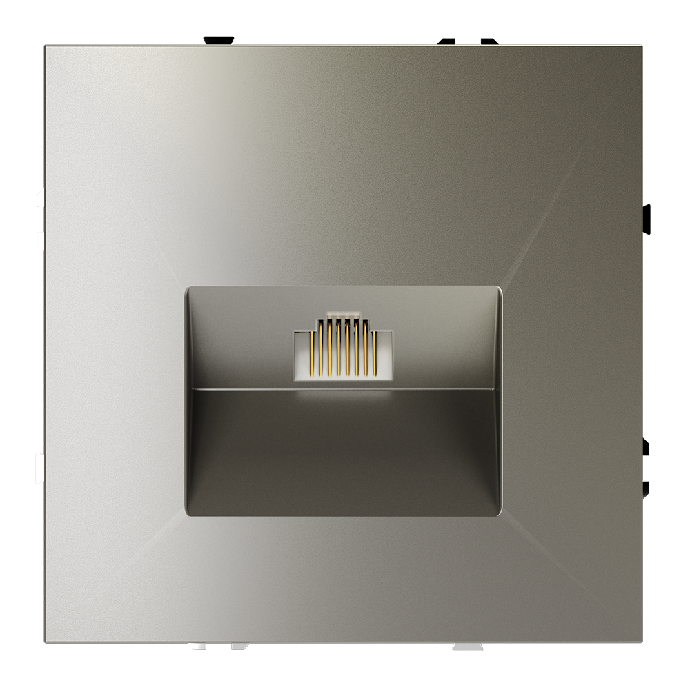Картинка Розетка компьютерная встраиваемая VOLTUM S70 RJ45 кат.6, (шелк) VLS060104