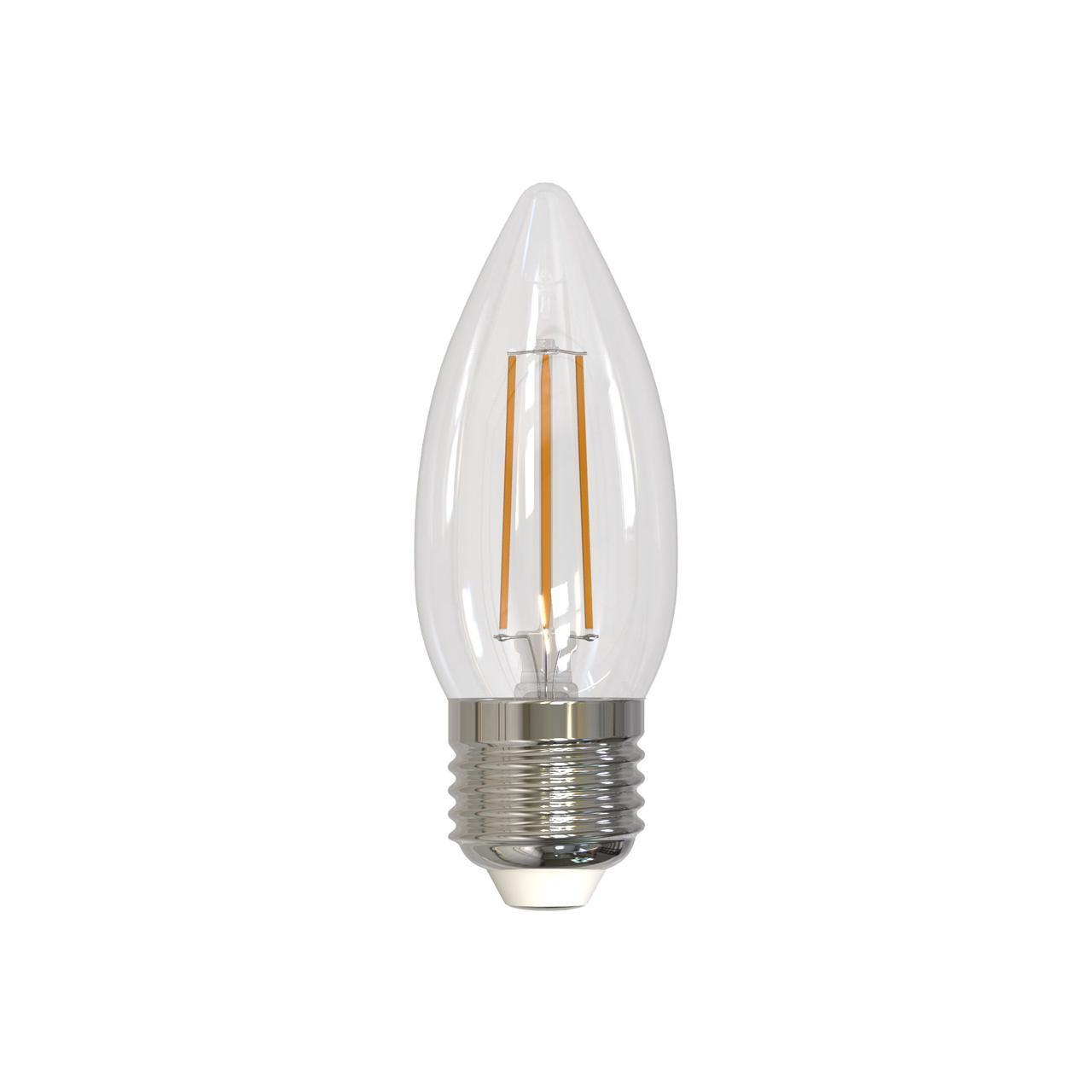 Картинка Лампа светодиодная филаментная (UL-00005166) Uniel E27 11W 3000K прозрачная LED-C35-11W/3000K/E27/CL PLS02WH
