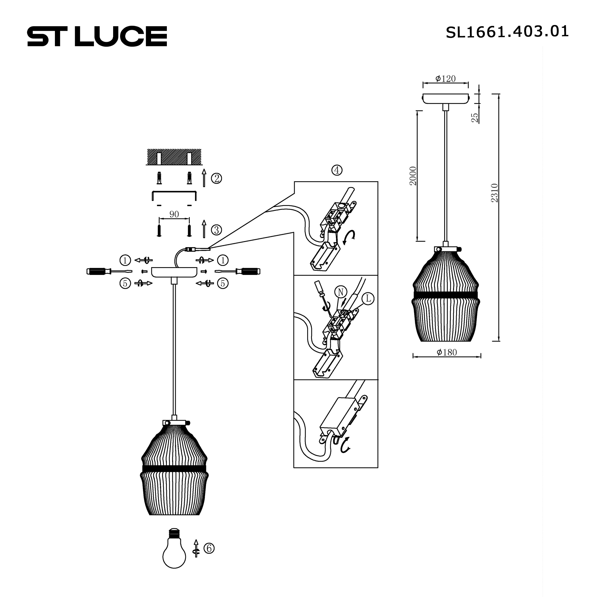 Картинка SL1661.403.01 Светильник подвесной ST-Luce 