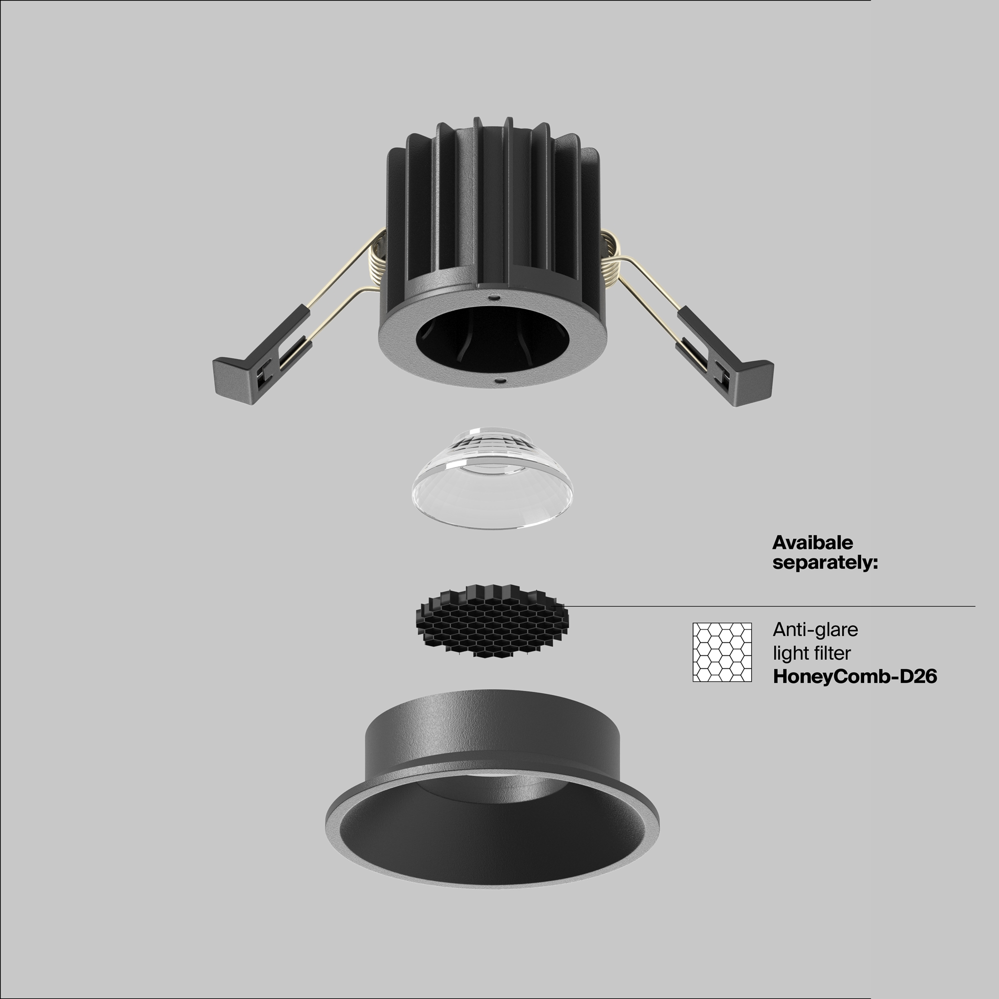 Дополнительная картинка Встраиваемый светильник Technical DL058-7W4K-B