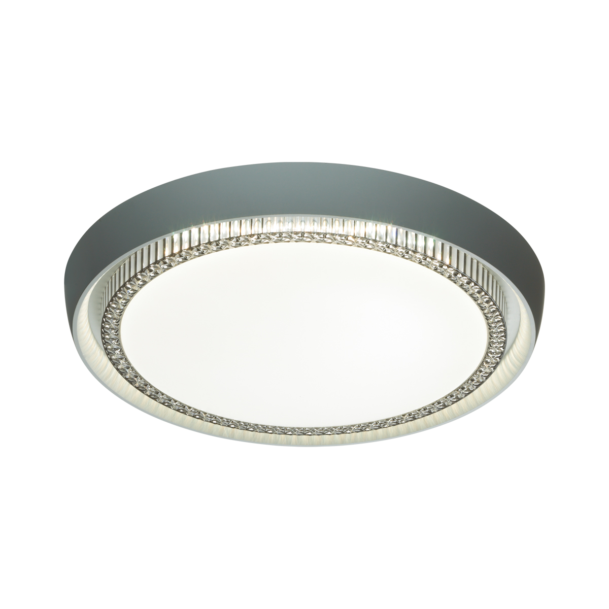 Картинка 7644/ELN PALE SN 186 Светильник пластик/белый/серый LED 76Вт 3000/4000/6000К D520 IP43 CCT RAHIG