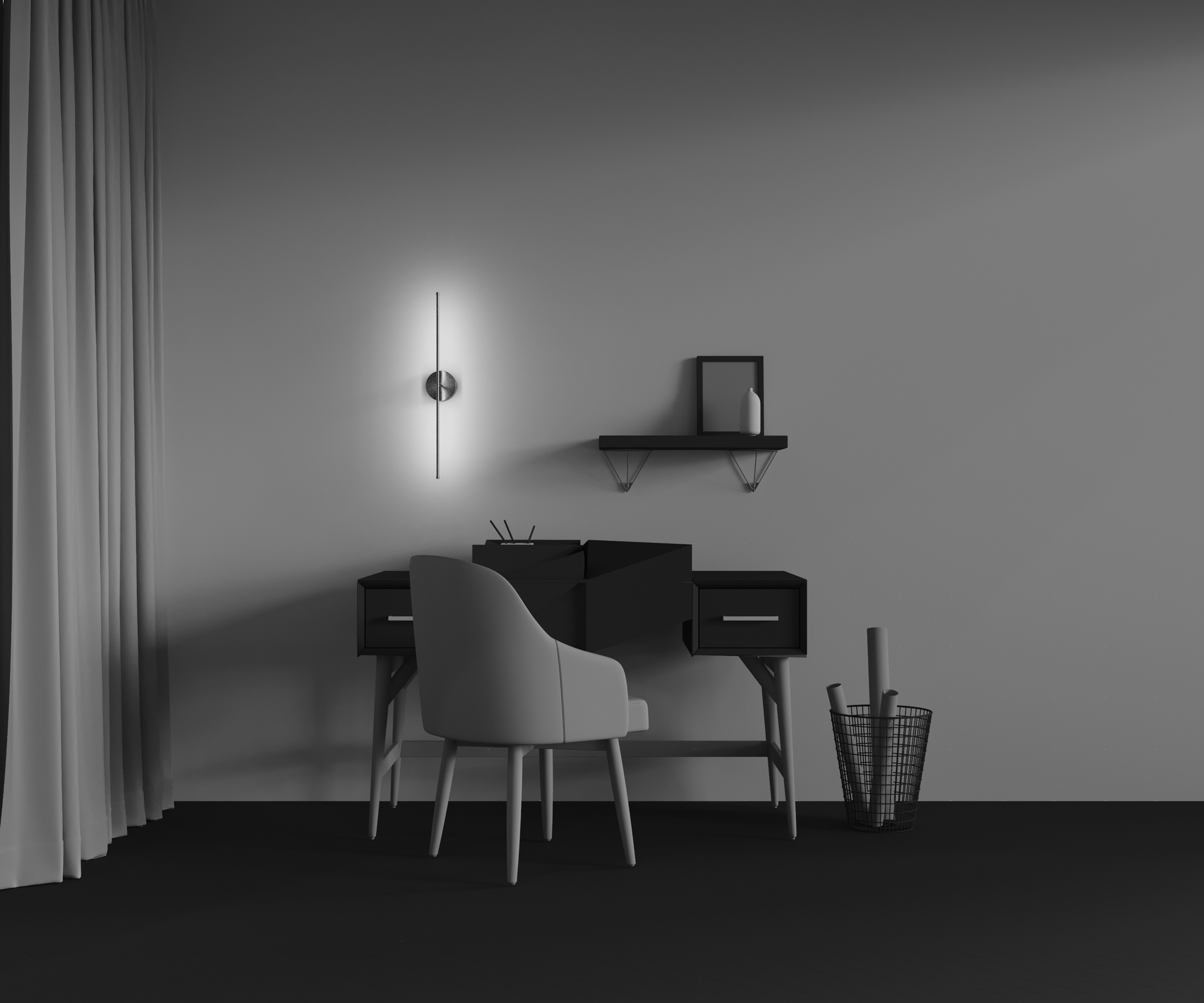 Дополнительная картинка Настенный светильник (бра) Technical C084WL-L7BS2.7K