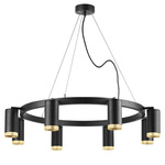 lr01837840 подвесной светильник rullo 8х50w gu10 черный (571018+214437-8+203440-8), доставка по Казахстану 