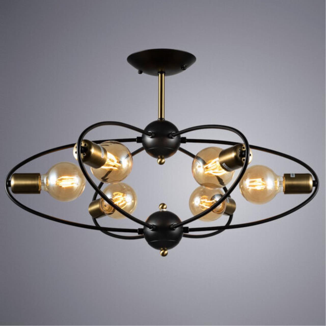 Дополнительная картинка Потолочная люстра Arte Lamp Glasgow A1963PL-6BK
