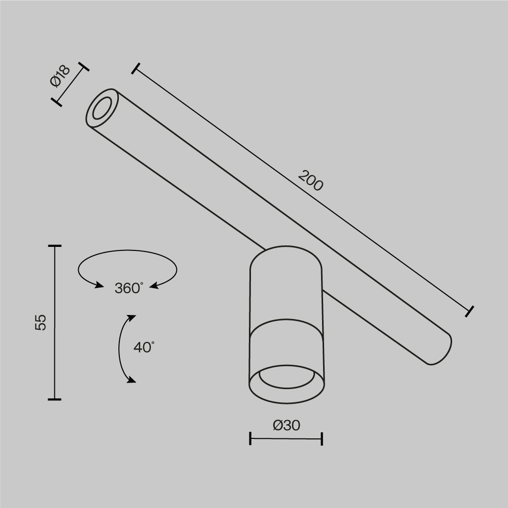 Дополнительная картинка Светильник Technical C103CL-5W3-6K-B