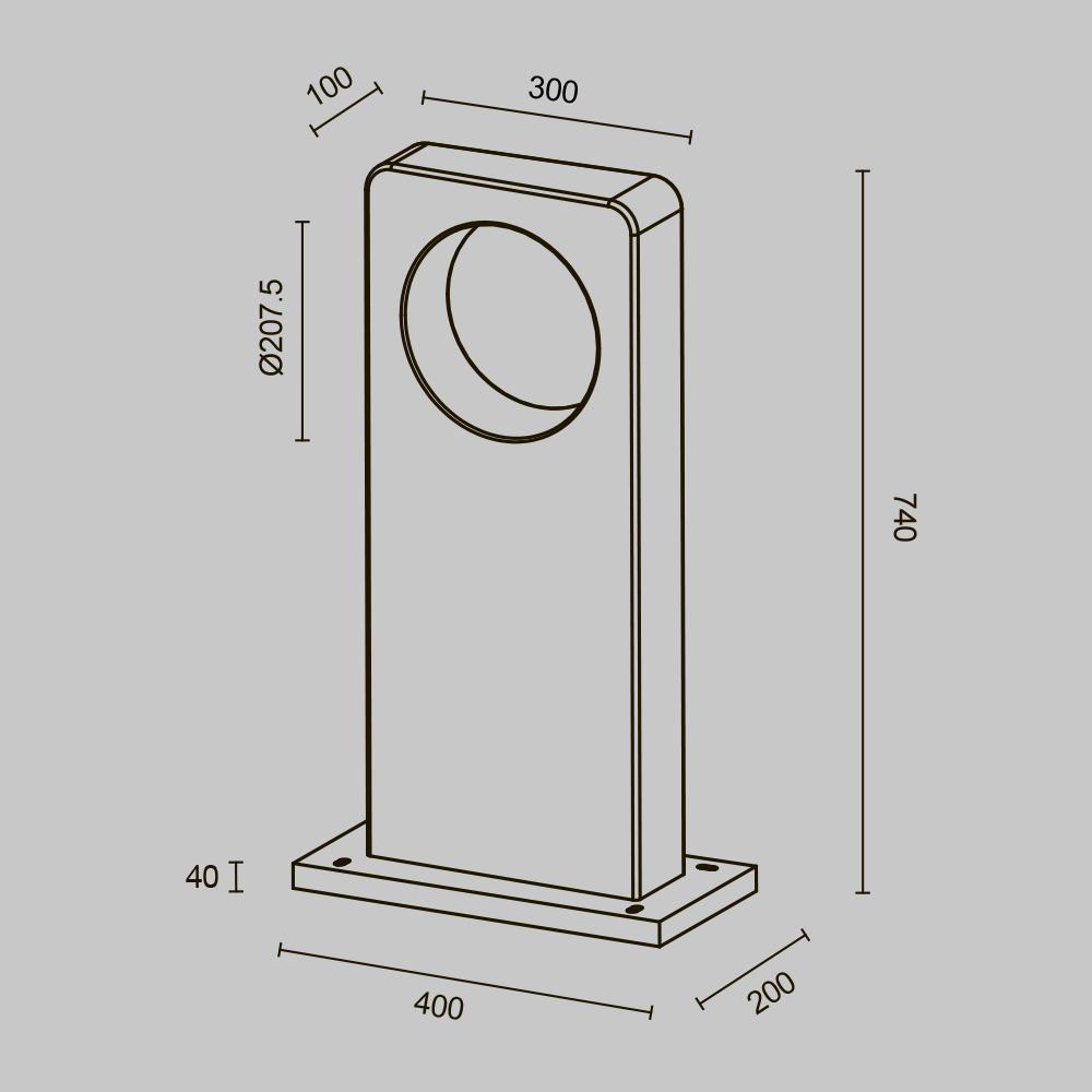 Дополнительная картинка Ландшафтный светильник Outdoor O469FL-L7CM3K1