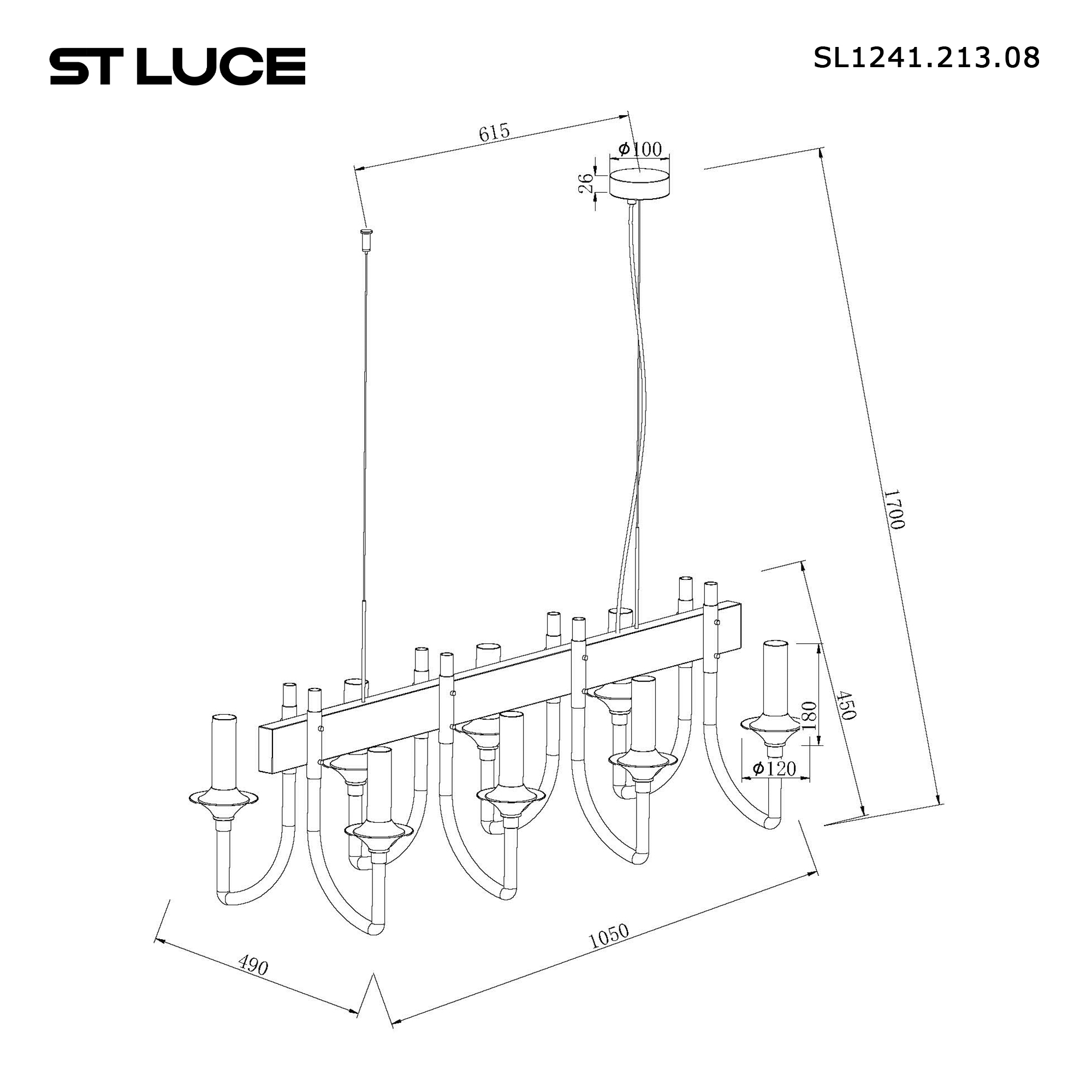 Картинка SL1241.213.08 Люстра подвесная ST-Luce 