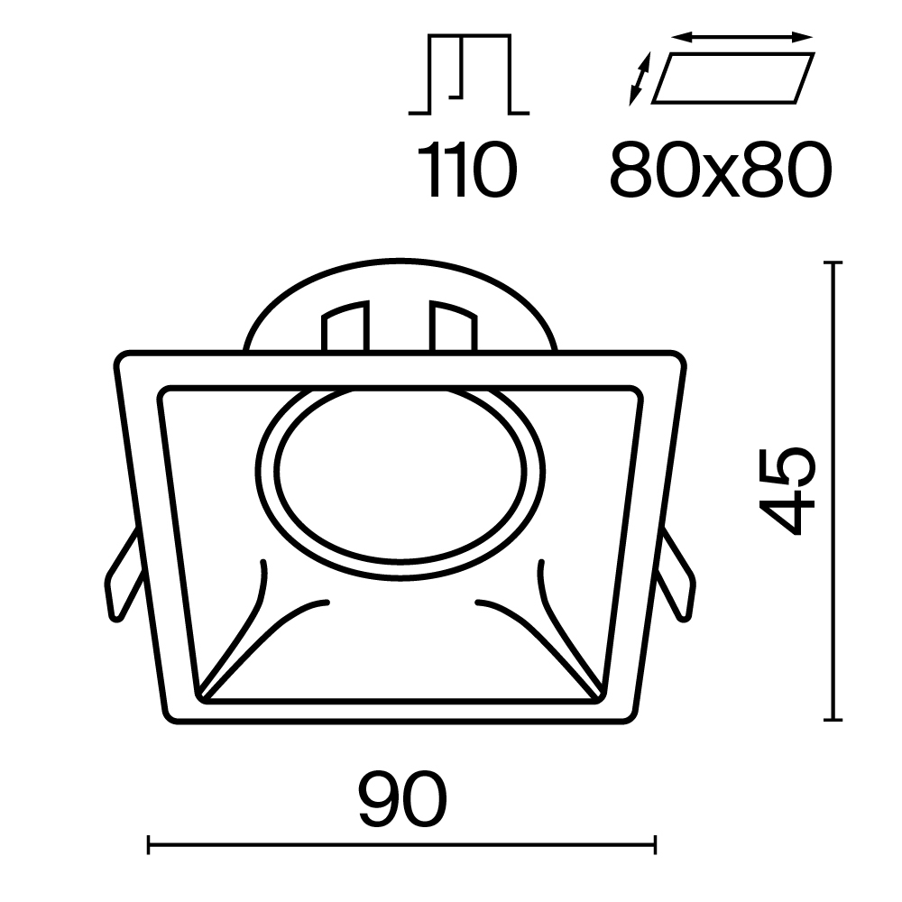 Дополнительная картинка Встраиваемый светильник Maytoni Dot DL029-2-01W