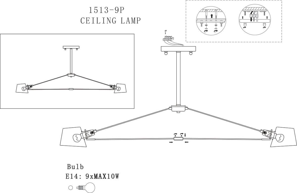 Картинка Подвесная люстра Favourite Eimer 1513-9P
