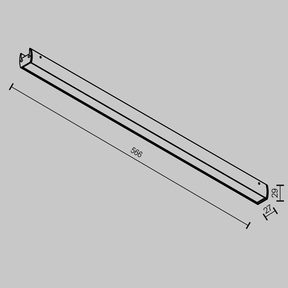 Дополнительная картинка Трековый светильник Technical TR161-1-25W3K-B