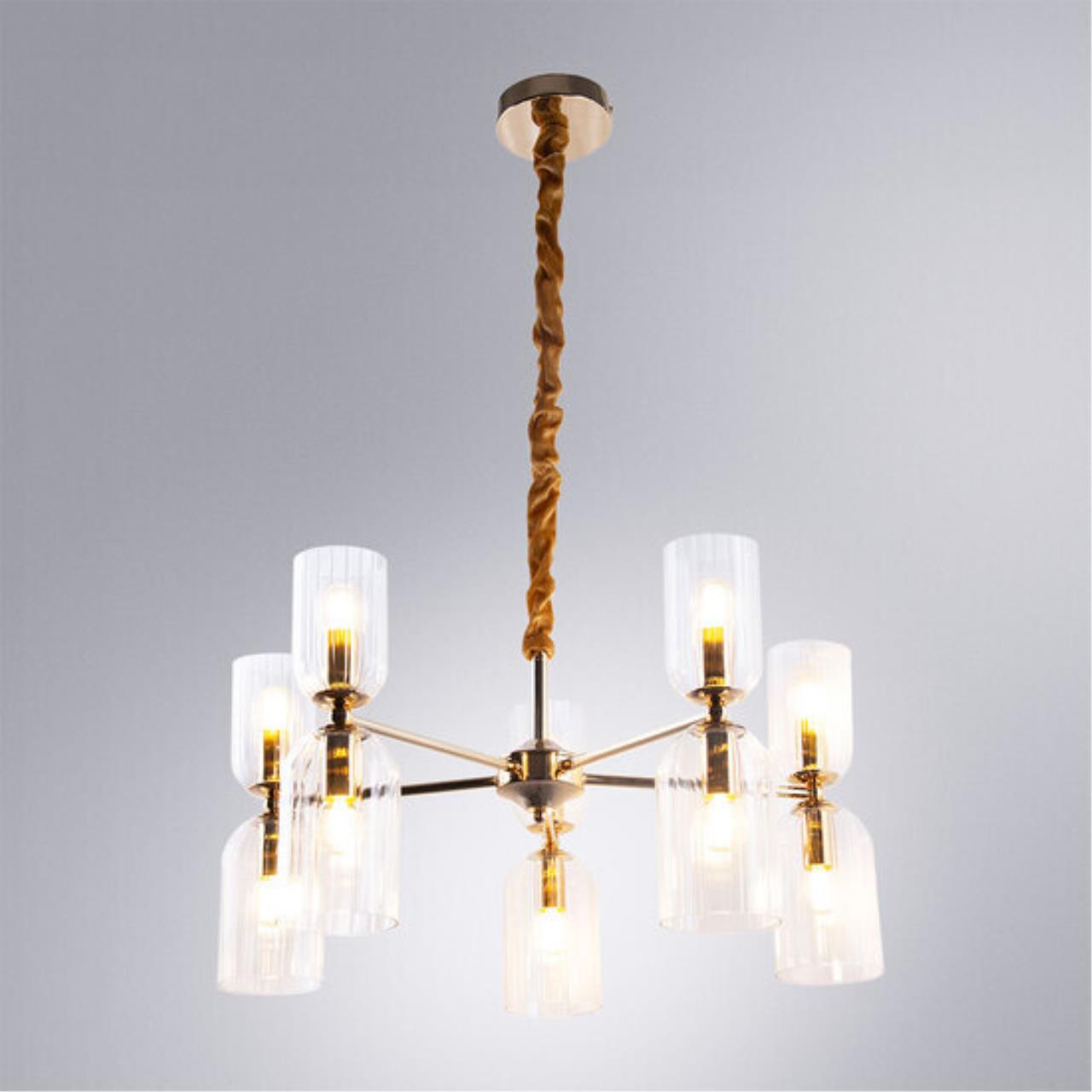 Дополнительная картинка Подвесная люстра Arte Lamp CHARM A1623LM-10GO