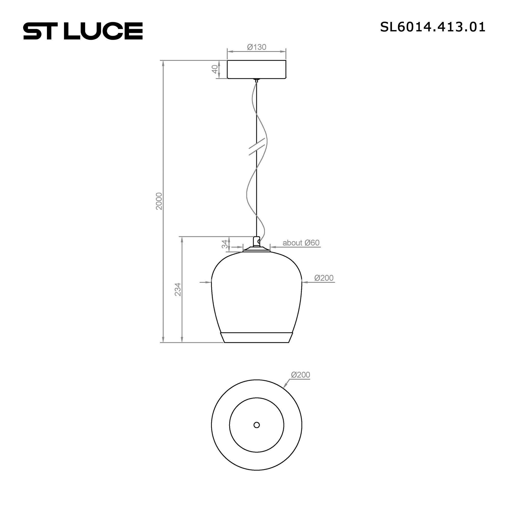 Картинка SL6014.413.01 Светильник подвесной ST-Luce RIPPLE