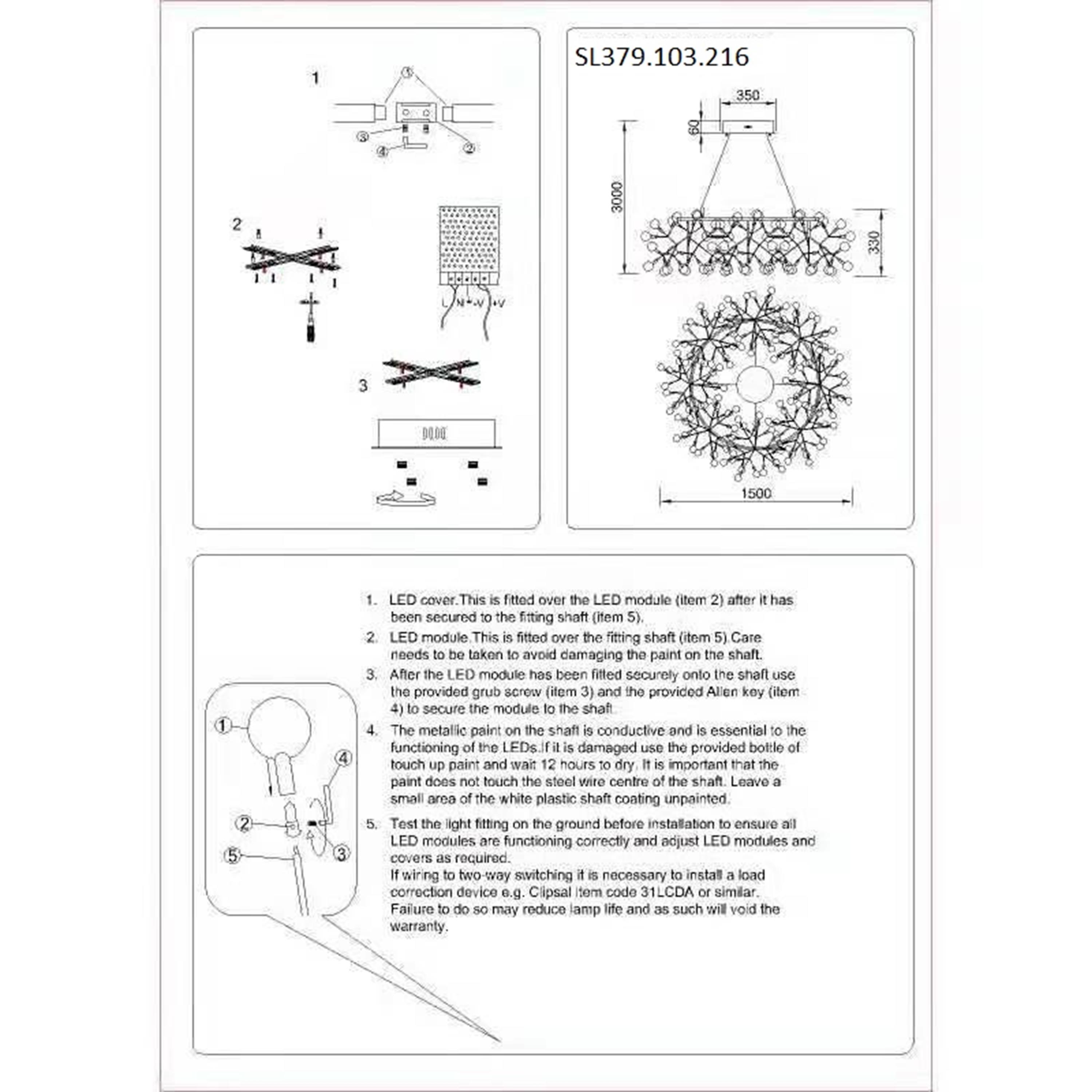 Картинка Подвесная светодиодная люстра ST Luce Rafina SL379.103.216