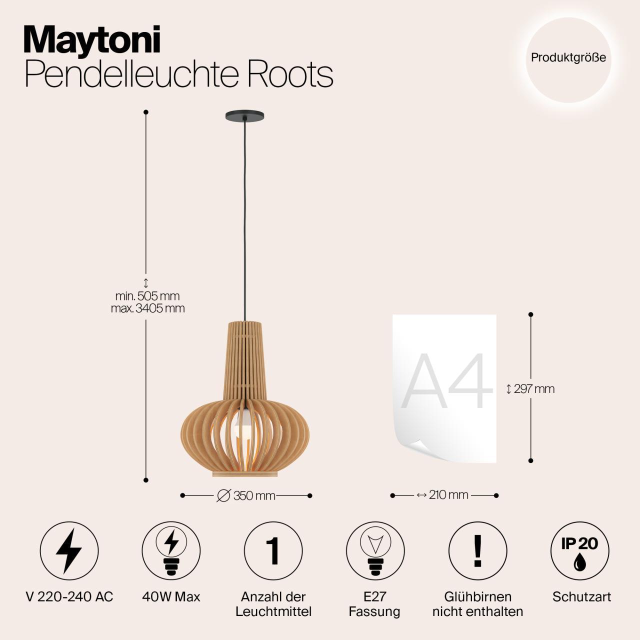 Дополнительная картинка Подвесной светильник Maytoni MOD193PL-01W1