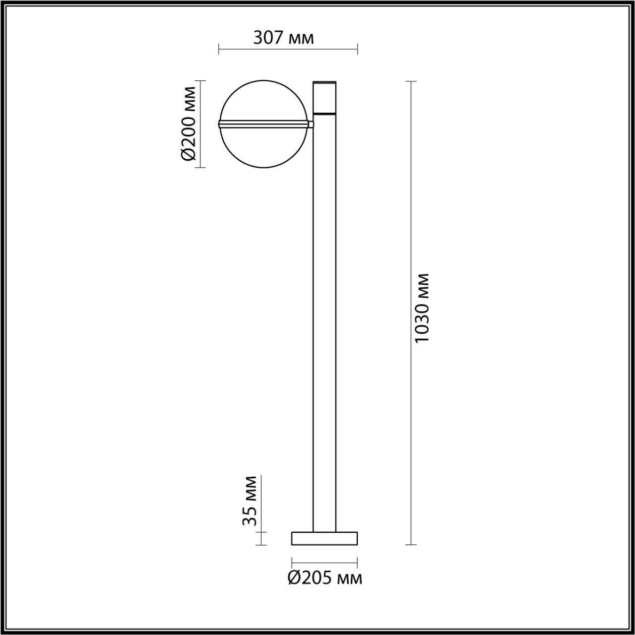 Дополнительная картинка Уличный светильник Odeon Light Nature Lomeo 4832/1F