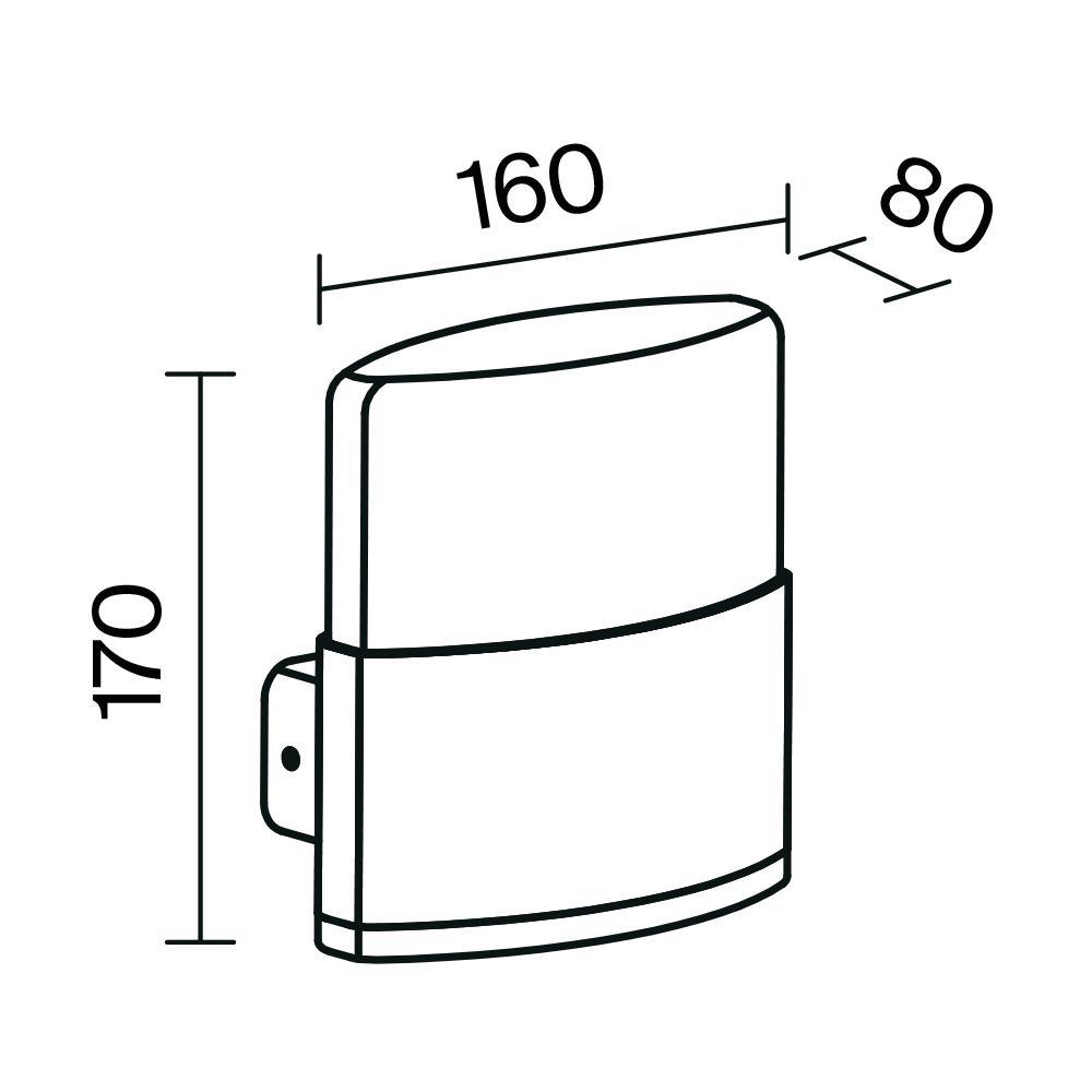 Дополнительная картинка Настенный светильник Outdoor O442WL-L12GF3K1