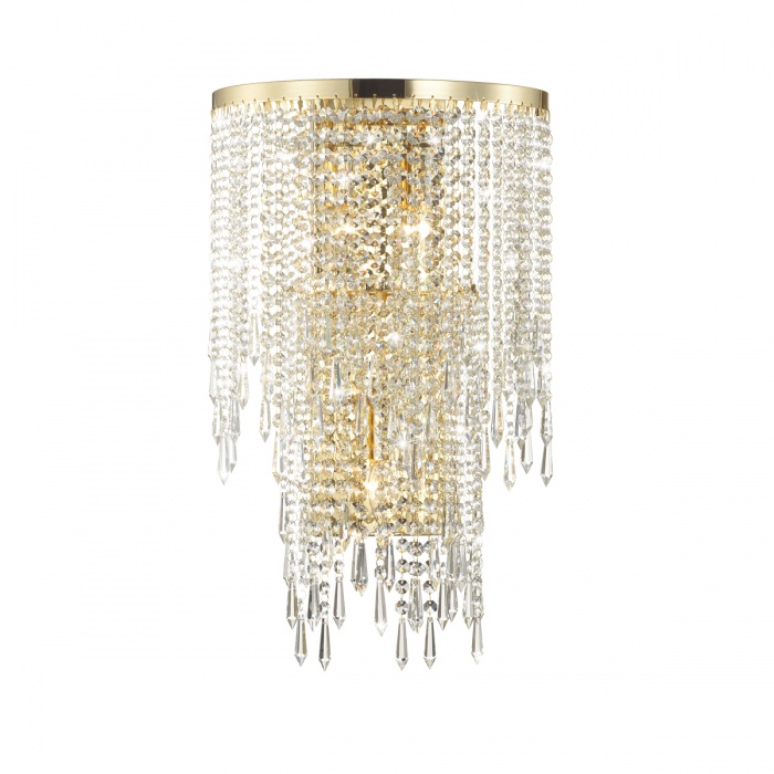 5028/3W MODERN ODL23 431 золотой/прозрачный металл/хрусталь Бра E14 3*40W CHOKKA