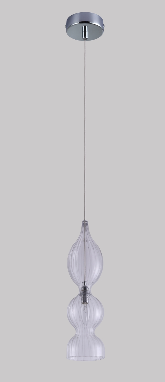 Картинка Светильник подвесной Crystal Lux IRIS SP1 B TRANSPARENT Crystal Lux 2075/201