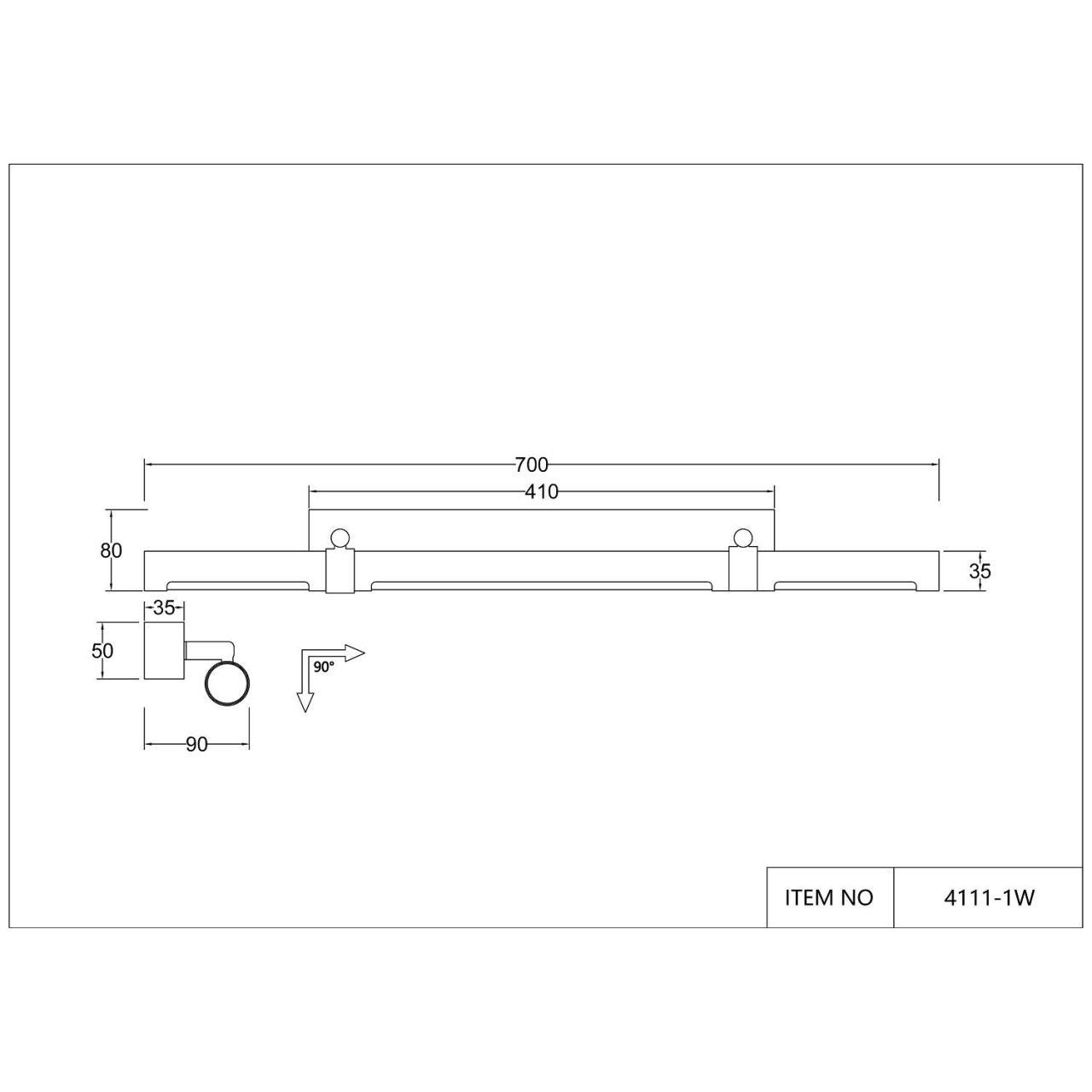 Дополнительная картинка Настенный светильник Cuero 4111-1W