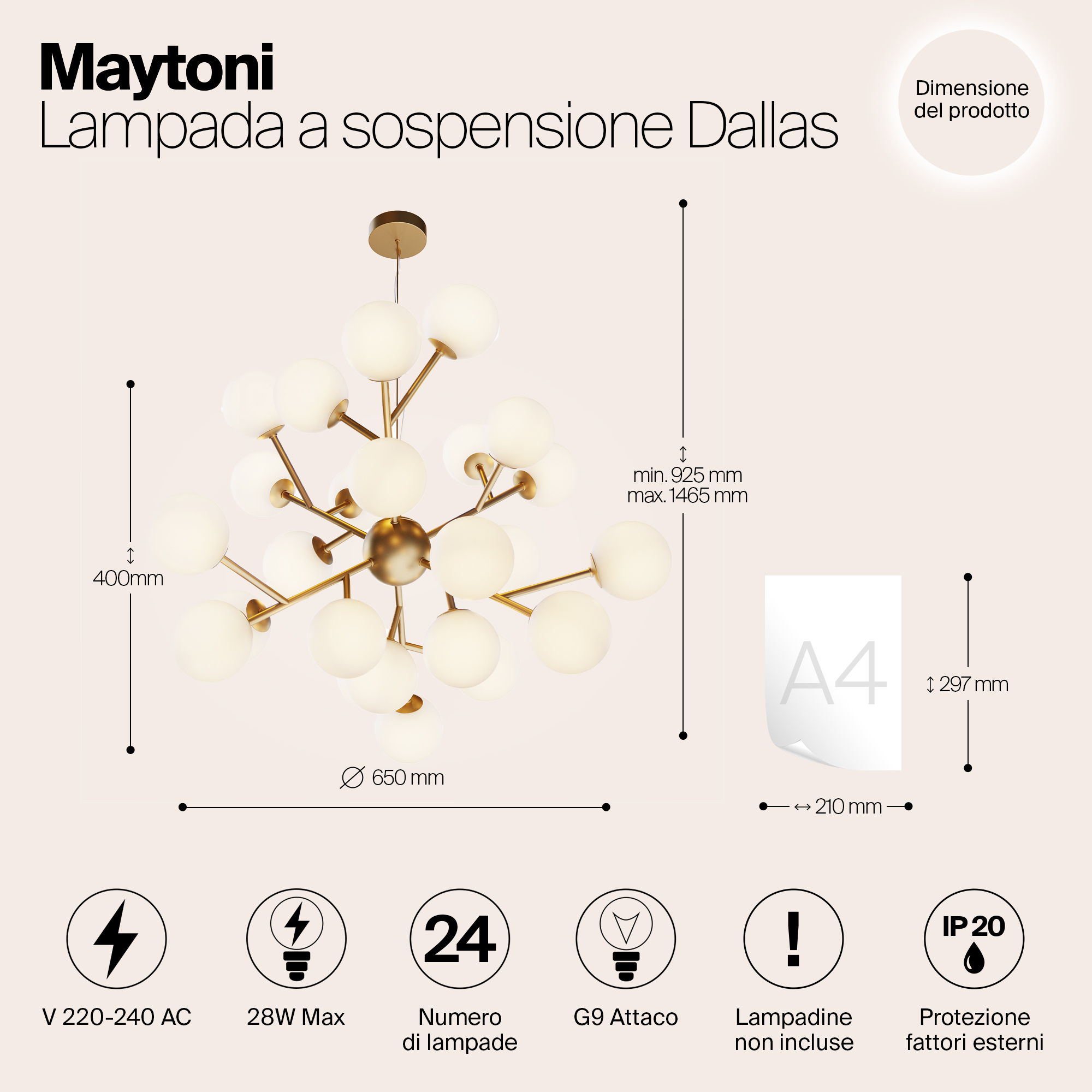 Картинка Подвесная люстра Maytoni MOD545PL-24BS