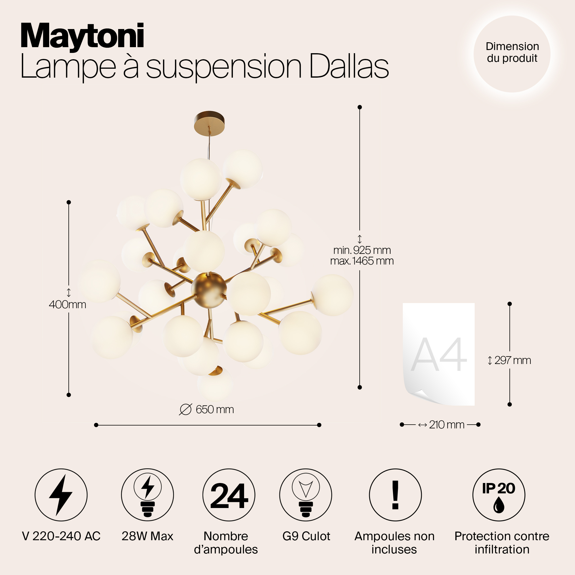 Картинка Подвесная люстра Maytoni MOD545PL-24BS