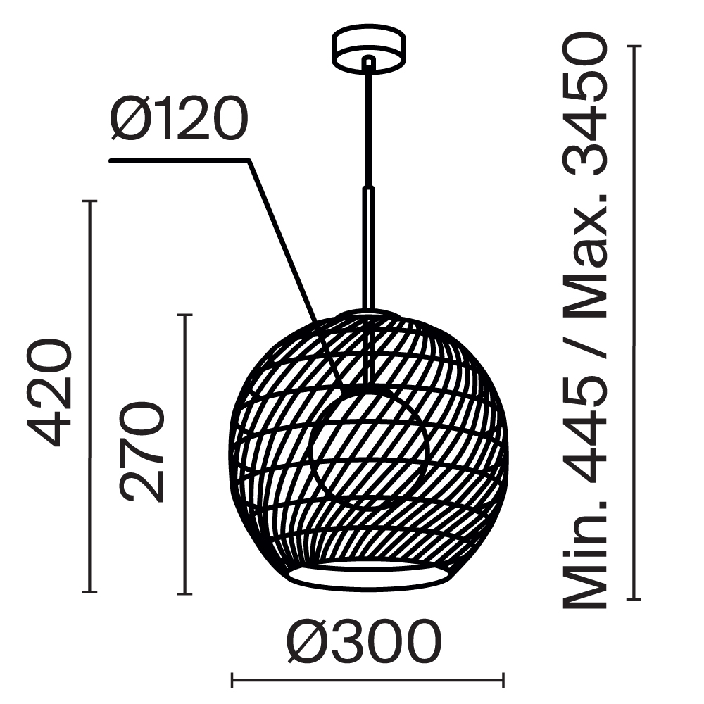 Дополнительная картинка Подвесной светильник Maytoni MOD204PL-01BG1