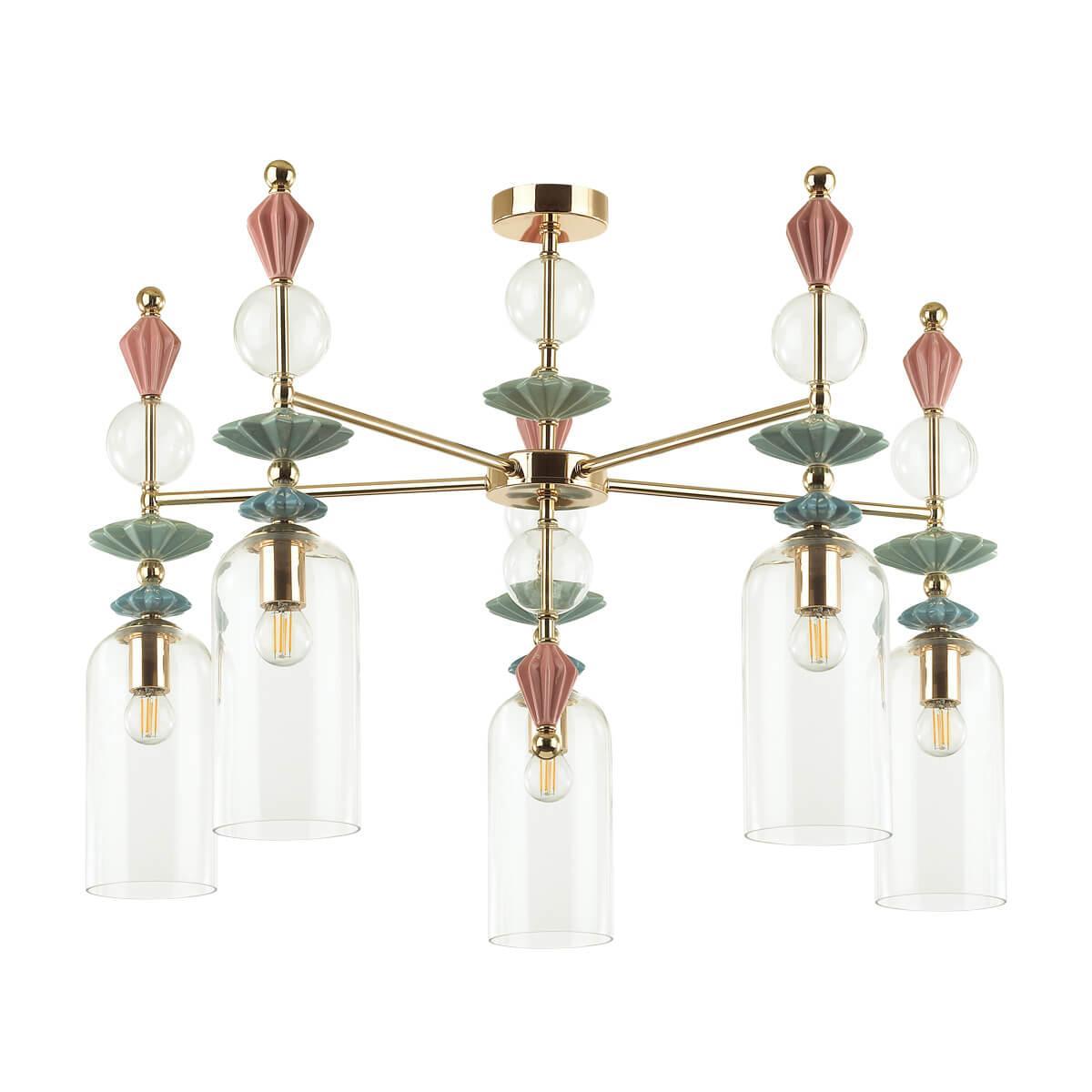 подвесная люстра odeon light classic bizet 4855/5c, доставка по Казахстану 